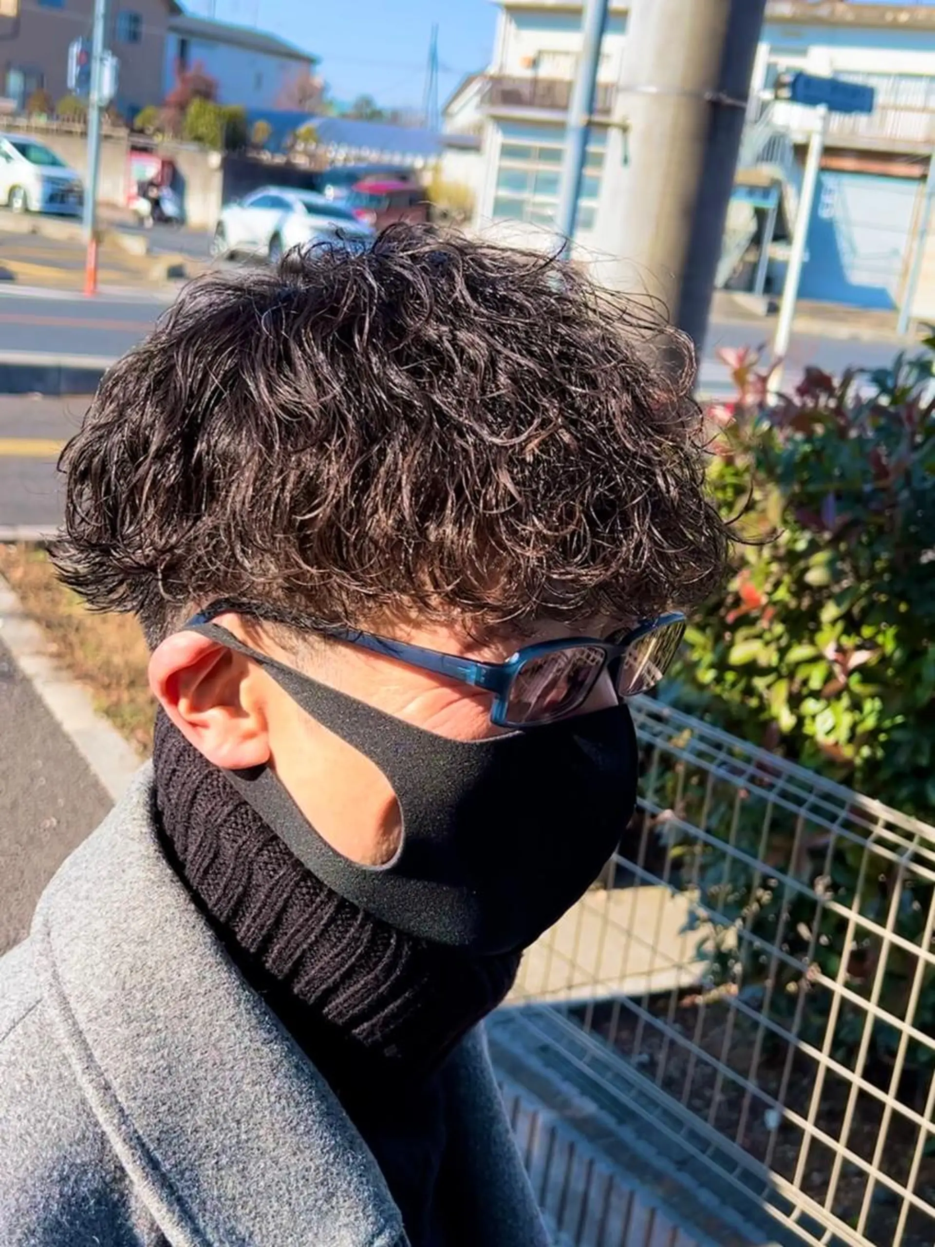 ショート パーマ メンズ カット パーマ 二本木 秀成のヘアスタイル
