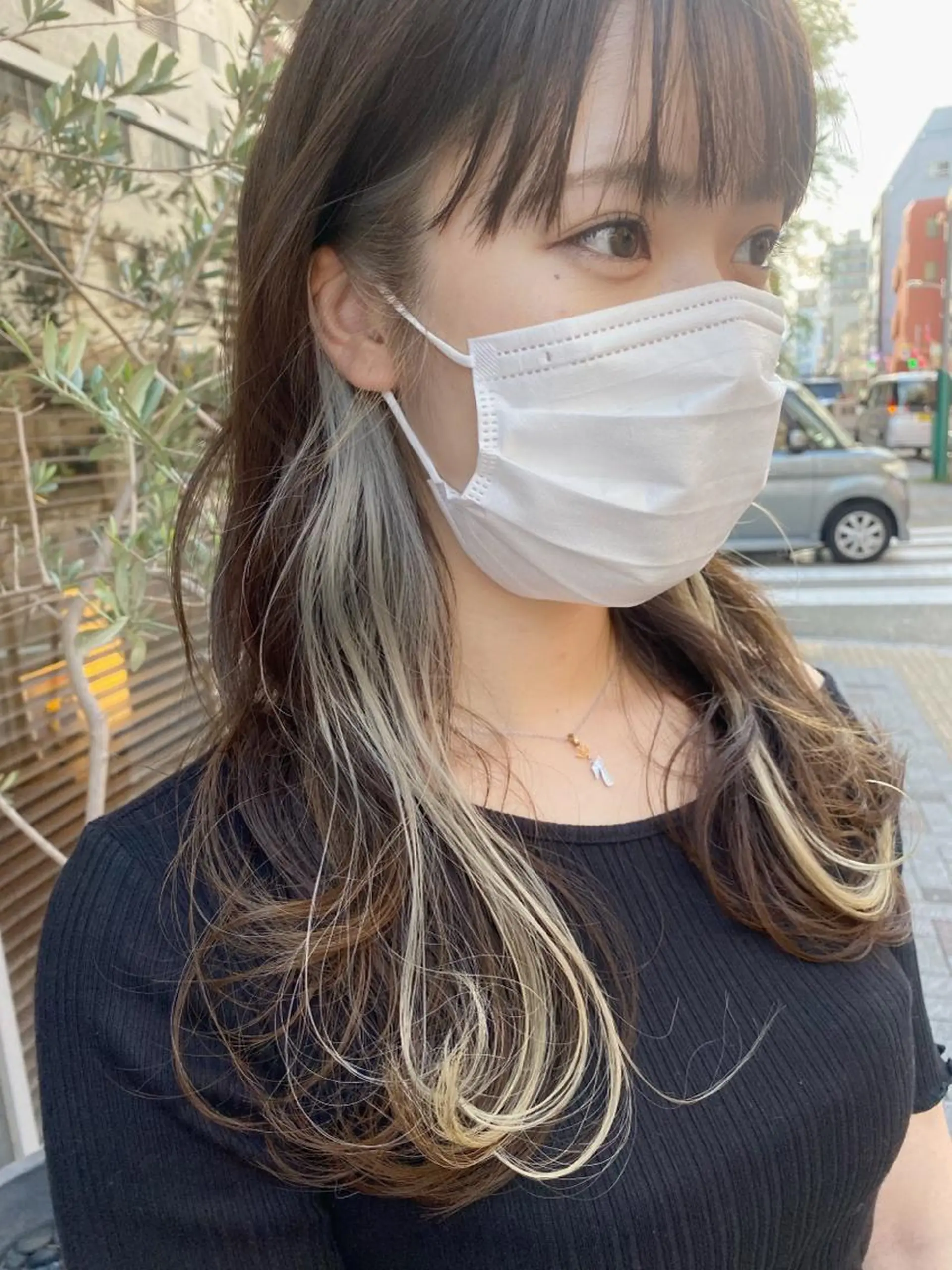 ロング カラー ヘアアレンジ ブリーチ インナーカラー カット ヘアカラー トリートメント 溝口 ひなこのマツエク・マツパデザイン