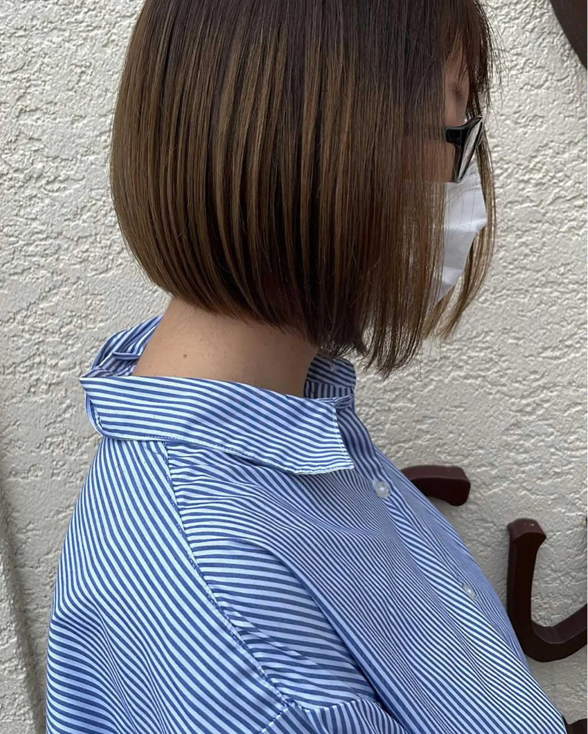 ミディアム カラー 川元 汐音のヘアスタイル