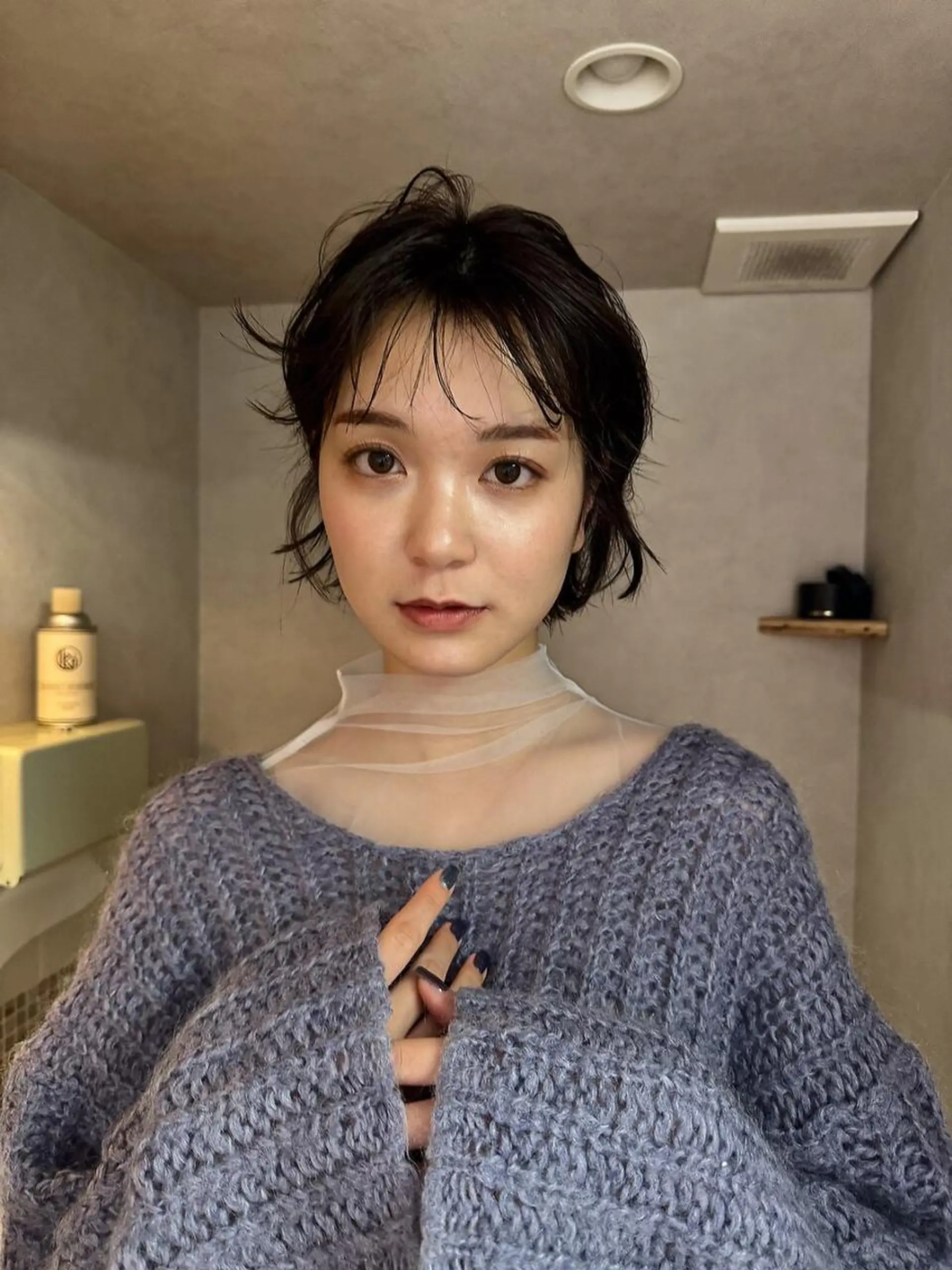 ショート カット ヘアカラー トリートメント nelke/レイヤー 立川/ブリーチのヘアスタイル