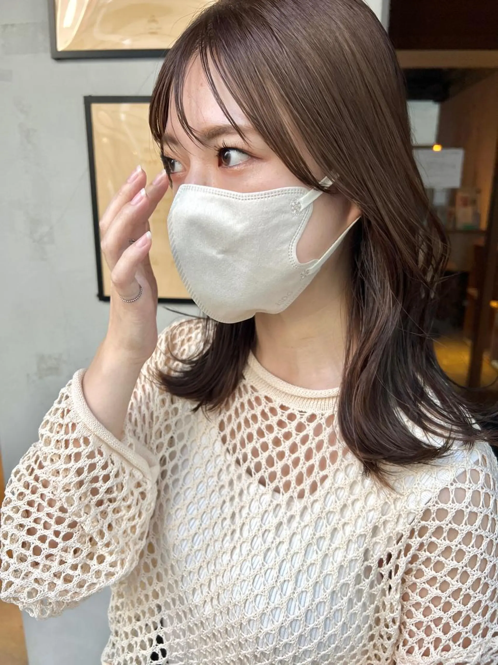ミディアム カット ヘアカラー 三輪 恭平のヘアスタイル
