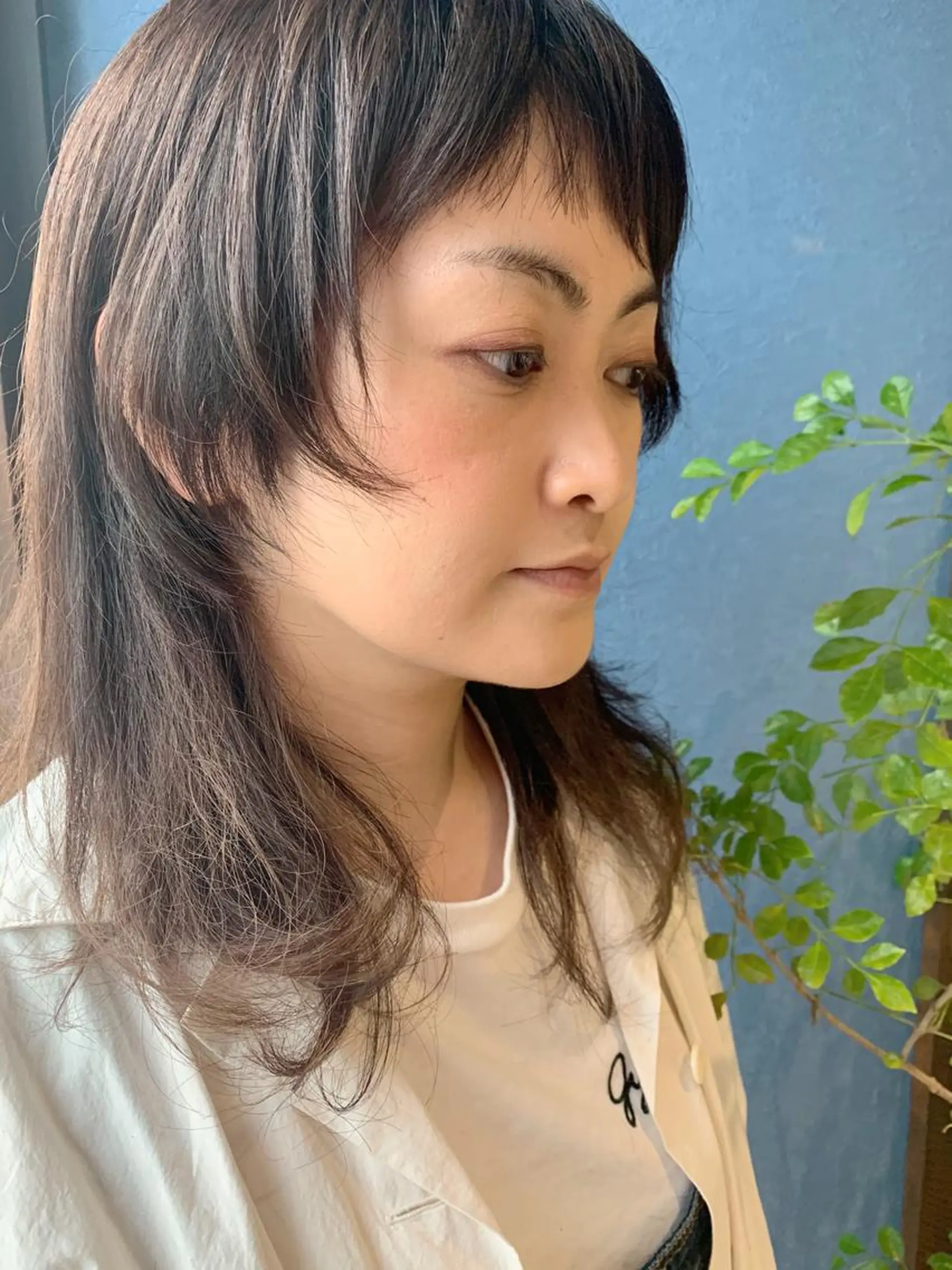 セミロング カラー ✨白髪ぼかし 🍀MINAKO☆のヘアスタイル