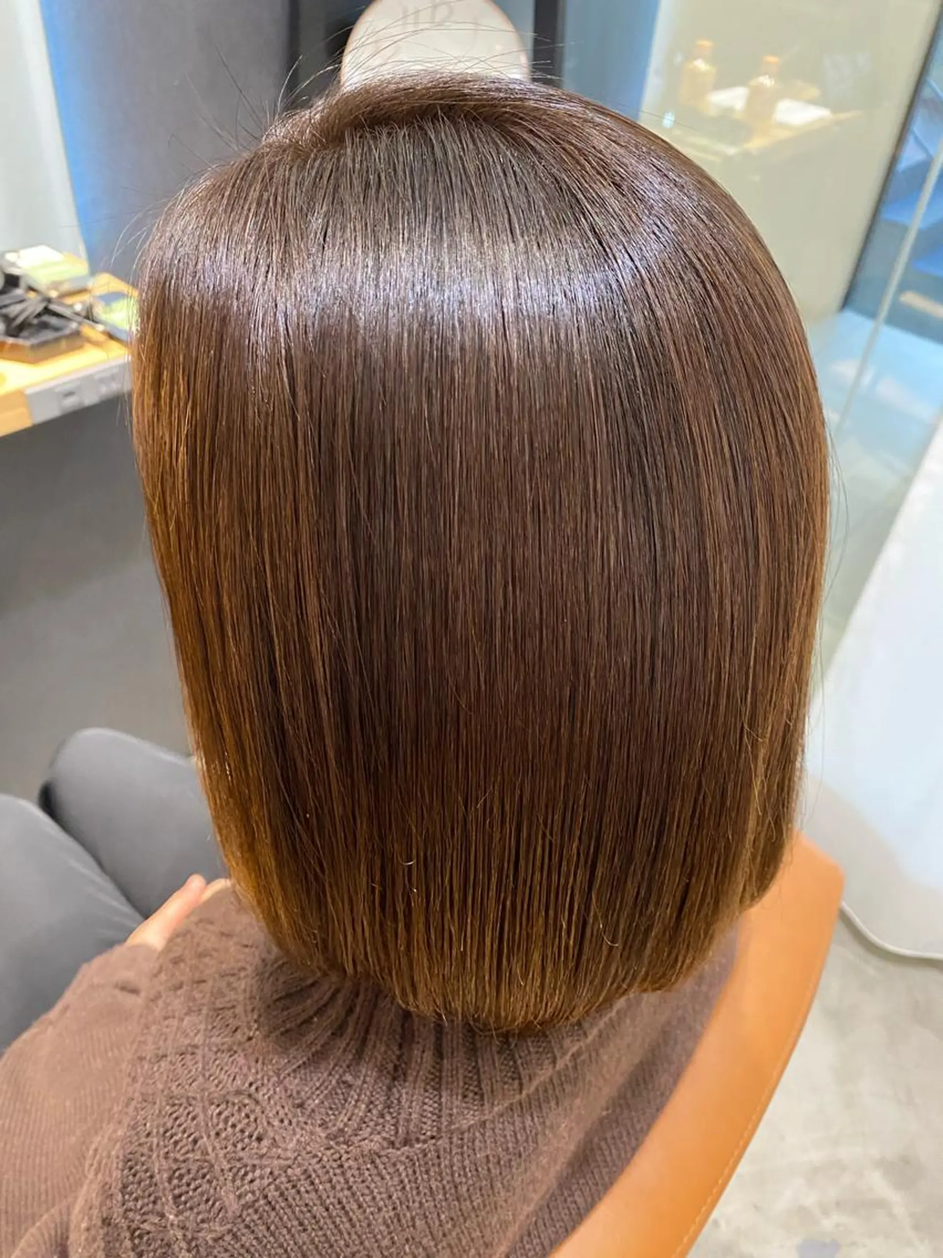 ミディアム パーマ 縮毛矯正 カット 縮毛矯正 トリートメント 田中 アキオのヘアスタイル