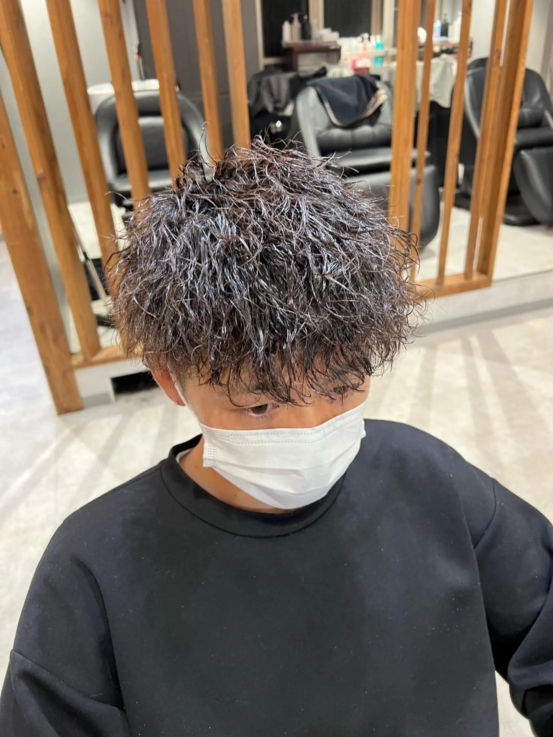 ショート パーマ メンズ パーマ特化美容師 佐藤壮流のヘアスタイル