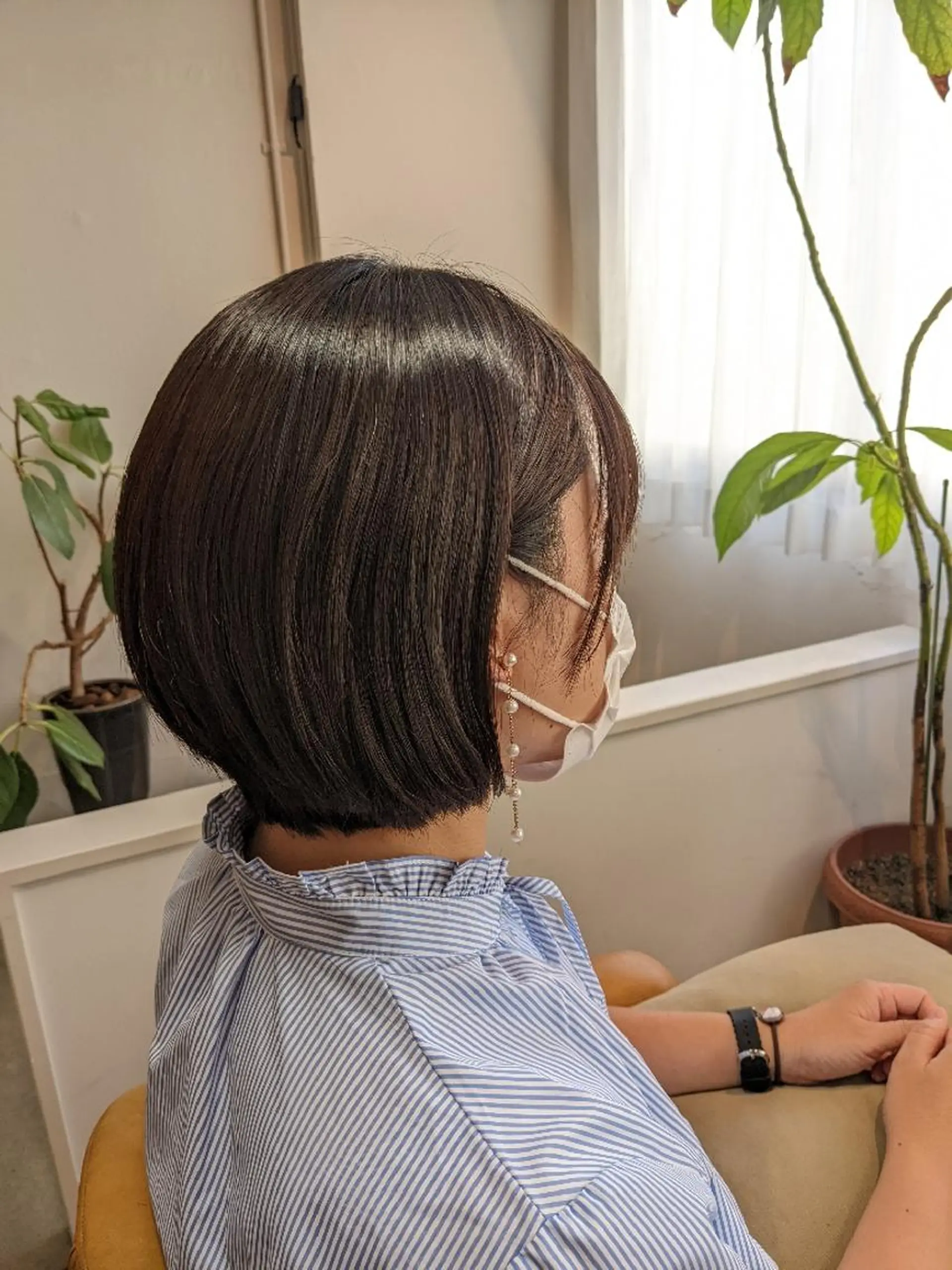 ショート 丸みショート ショートヘア 縮毛矯正 カット ヘアカラー トリートメント newi 天王寺　 masakoのヘアスタイル