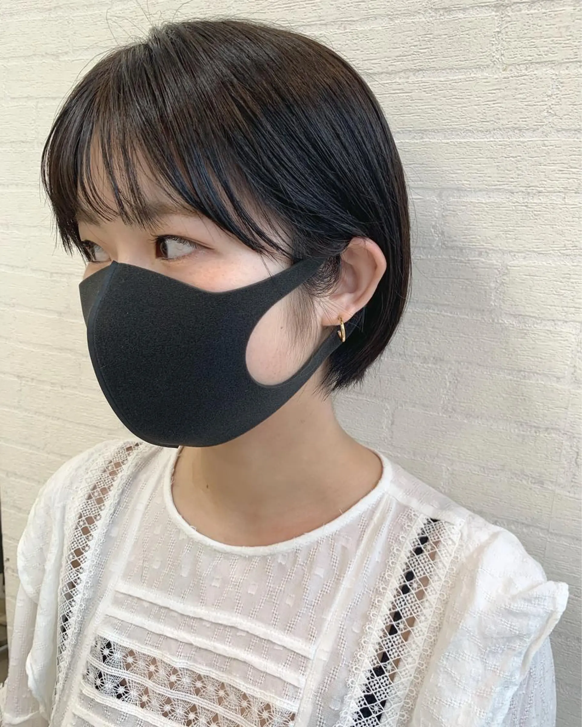 ショート カラー 切りっぱなしボブ ショートボブ ハンサムショート 黒髪 ボブ カット ヘアカラー トリートメント 初めてのショート お任せください✂️のヘアスタイル
