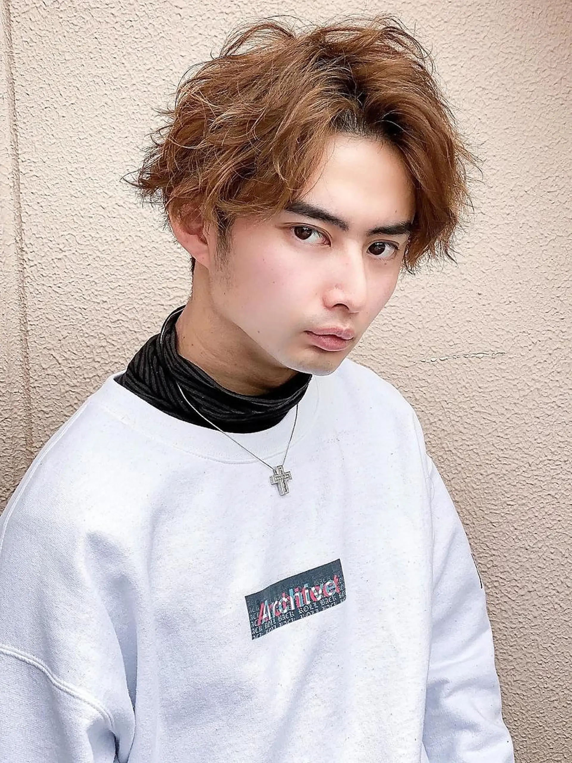 ミディアム メンズ カット パーマ NicoRE. 大人女子×髪質改善のヘアスタイル