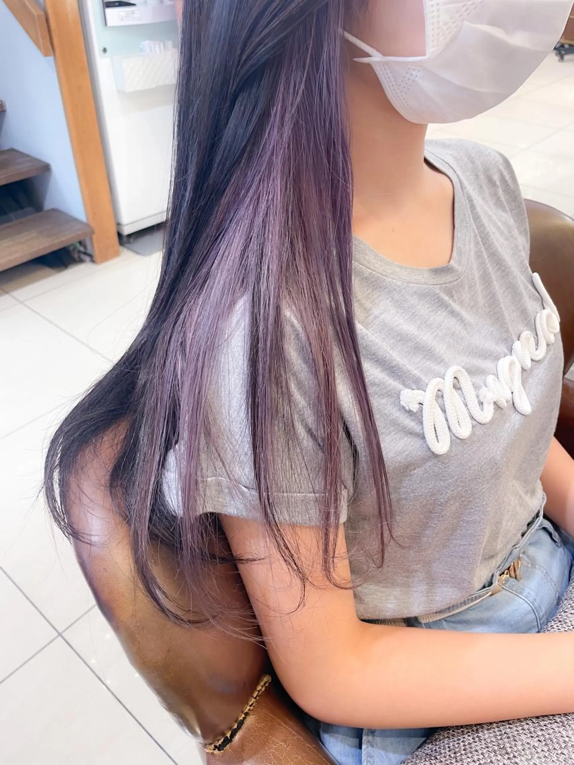 ロング カラー インナーカラー パープルカラー ヘアカラー ✨カラー支持No.1 🧸ワキ カナコ🧸のヘアスタイル