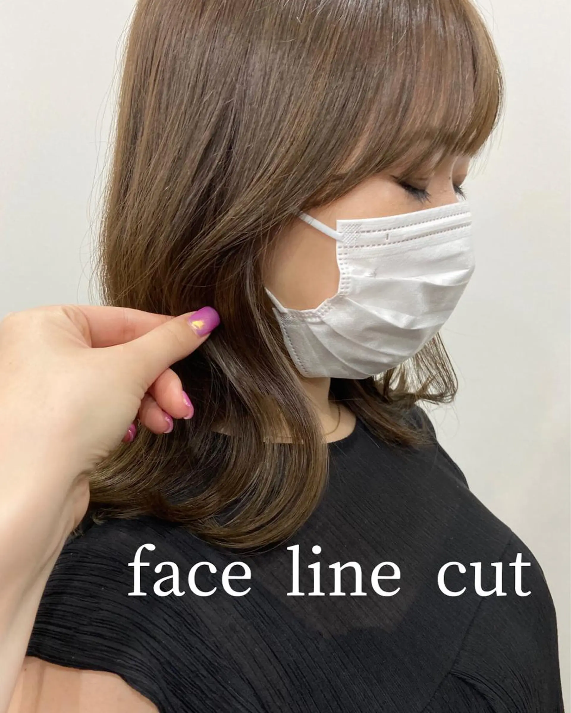 ミディアム カラー ヘアアレンジ 顔周りカット Trip 大名所属・Trip大名 AZUのヘアスタイル