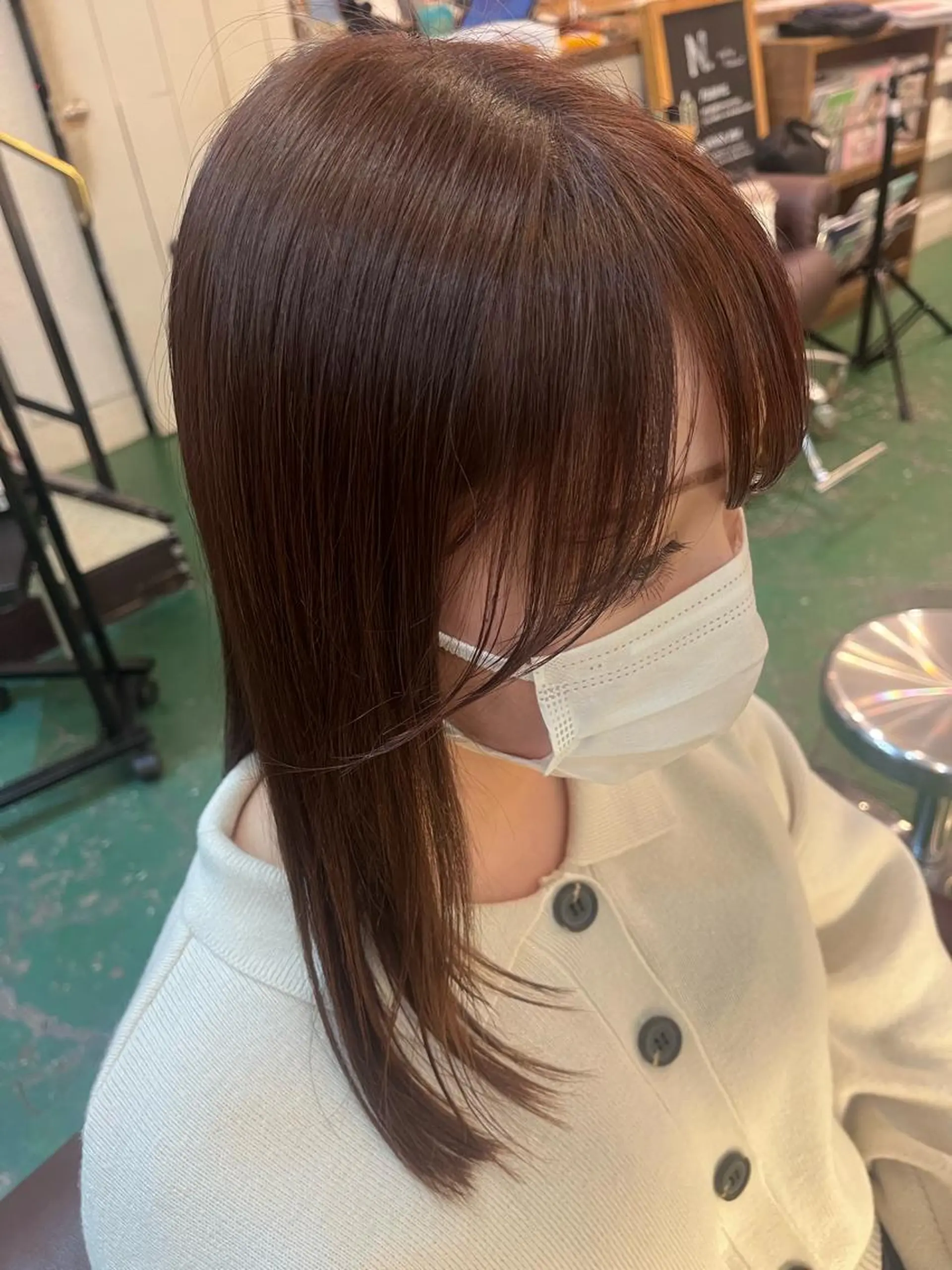 セミロング ヘアカラー トリートメント ♱地雷カラー♱ウルフ ♱ 藍衣 ♱のヘアスタイル