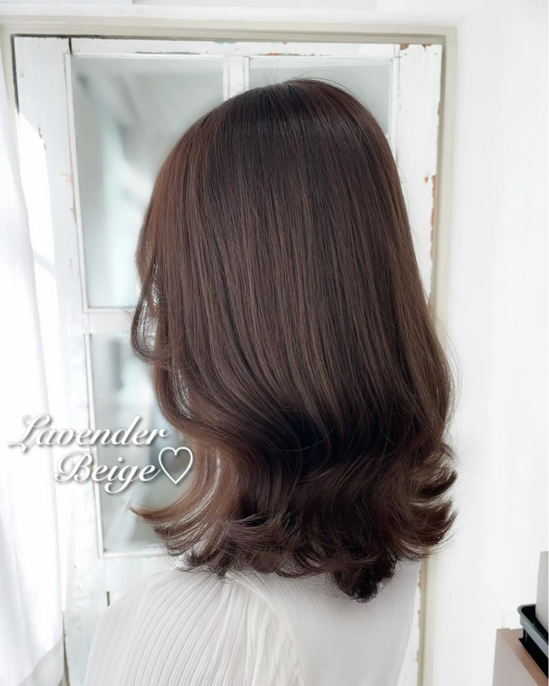 ミディアム カラー カット ヘアセット 韓国ヘア🤍髪質改善 🇰🇷AKANEのヘアスタイル