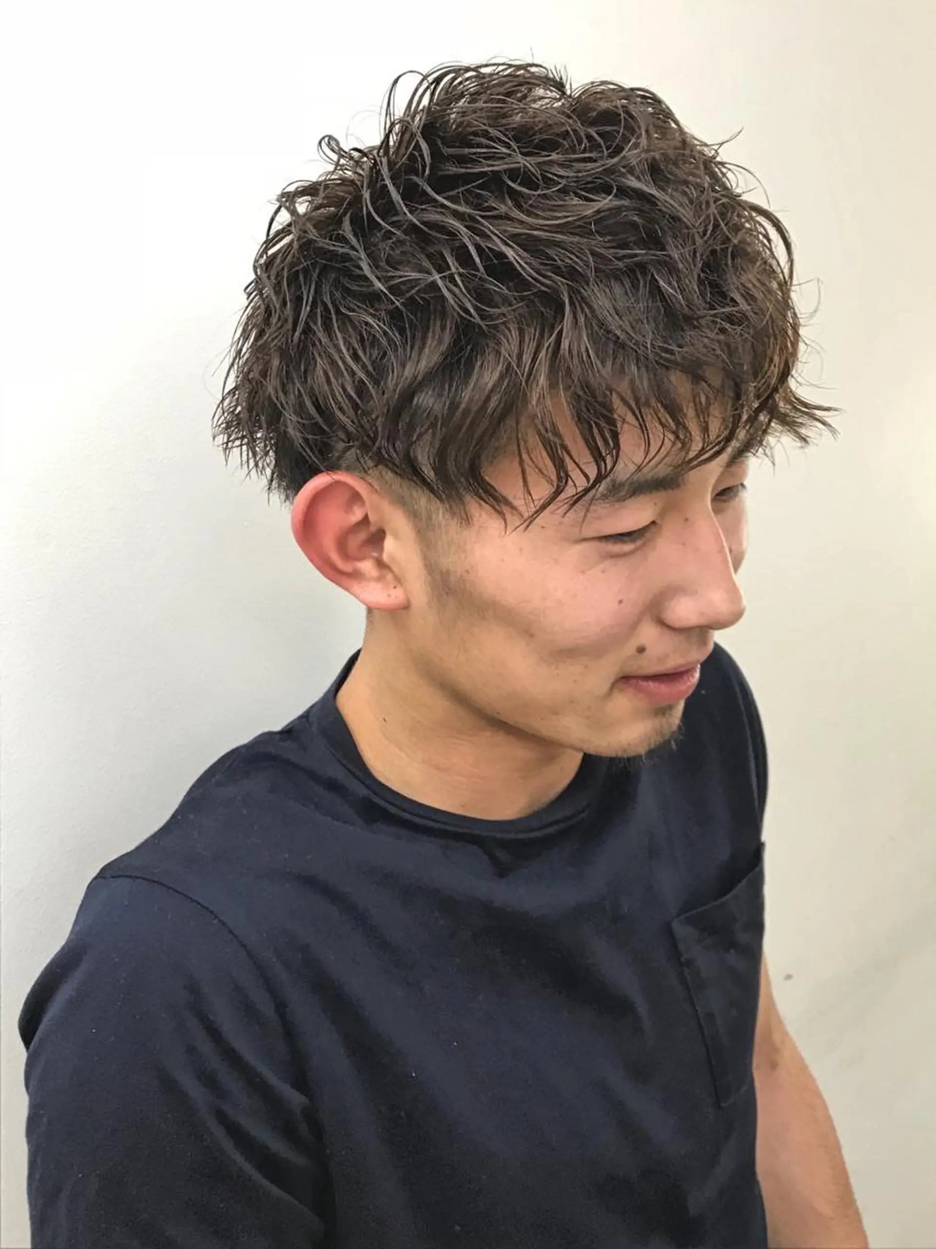 パーマ メンズ ブリーチカラー/ 岩破瑞希のヘアスタイル