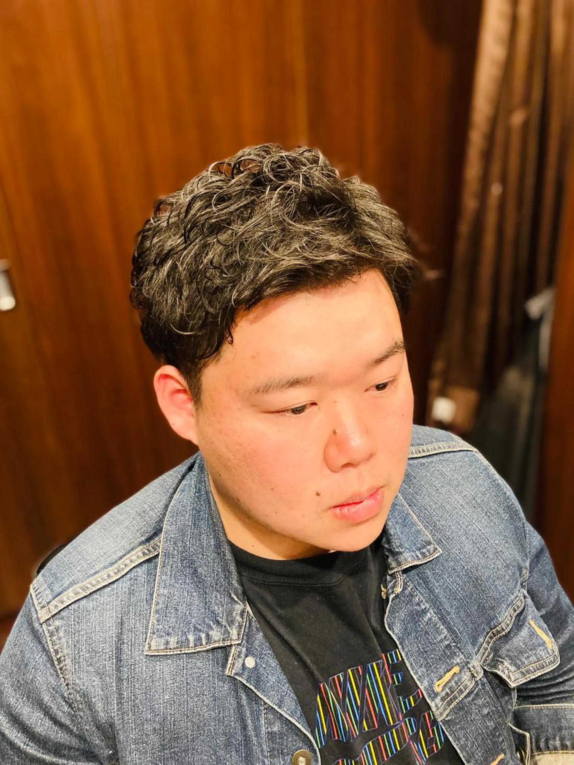 ショート パーマ メンズ ブロー東京　神田店所属・TAKUMI/銀座/ ビジネス/フェードのヘアスタイル