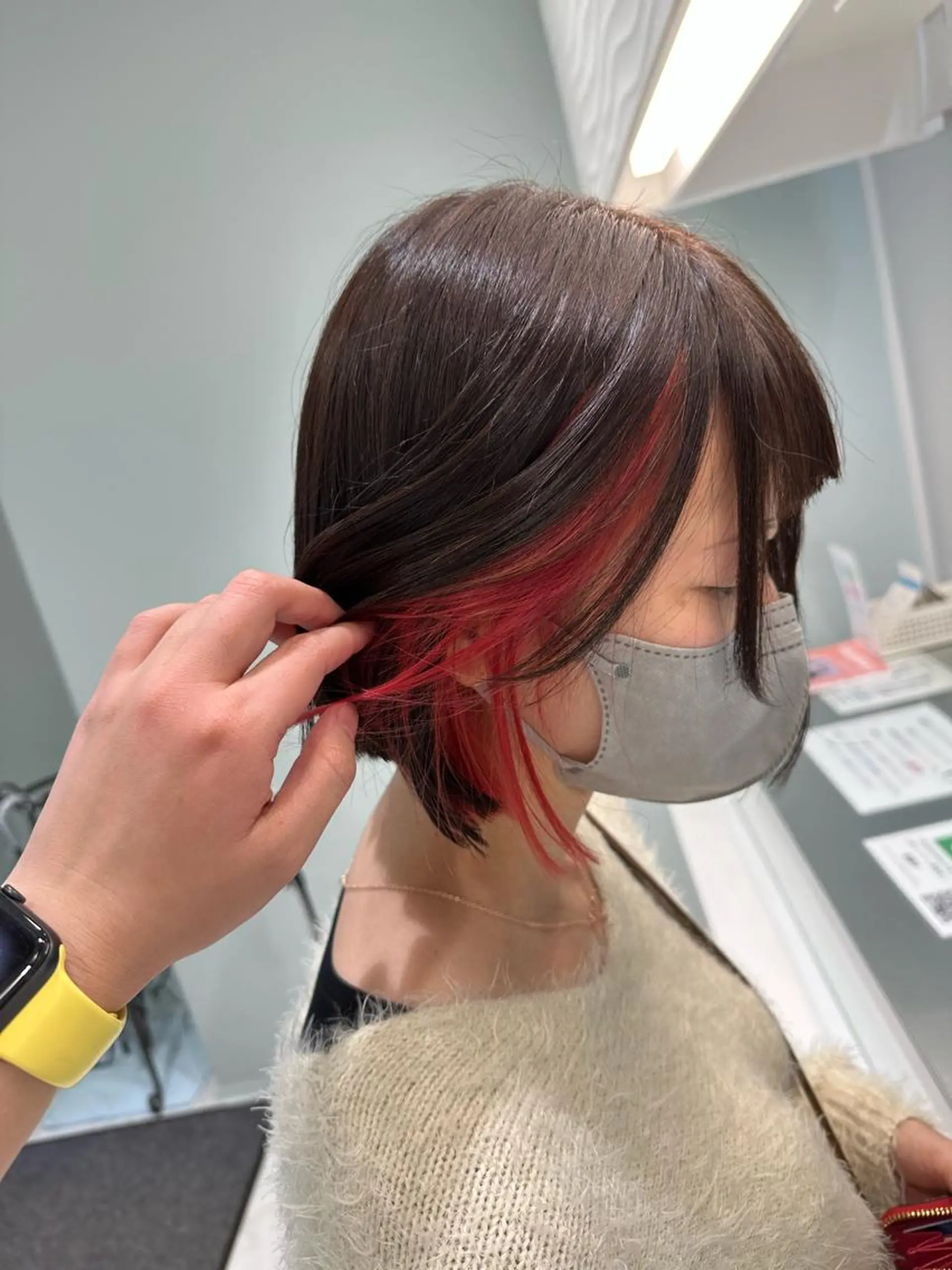 ショート カラー インナーカラー ヘアカラー トリートメント 中川 茜里のヘアスタイル