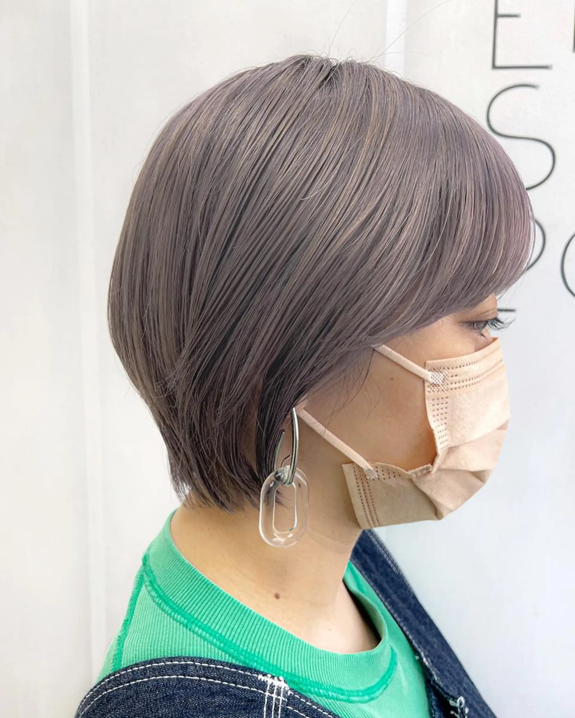 ショート カラー ショートボブ アディクシーカラー ブリーチ ケアブリーチ ダブルカラー OAK溝の口 𖠋SHINYAのヘアスタイル