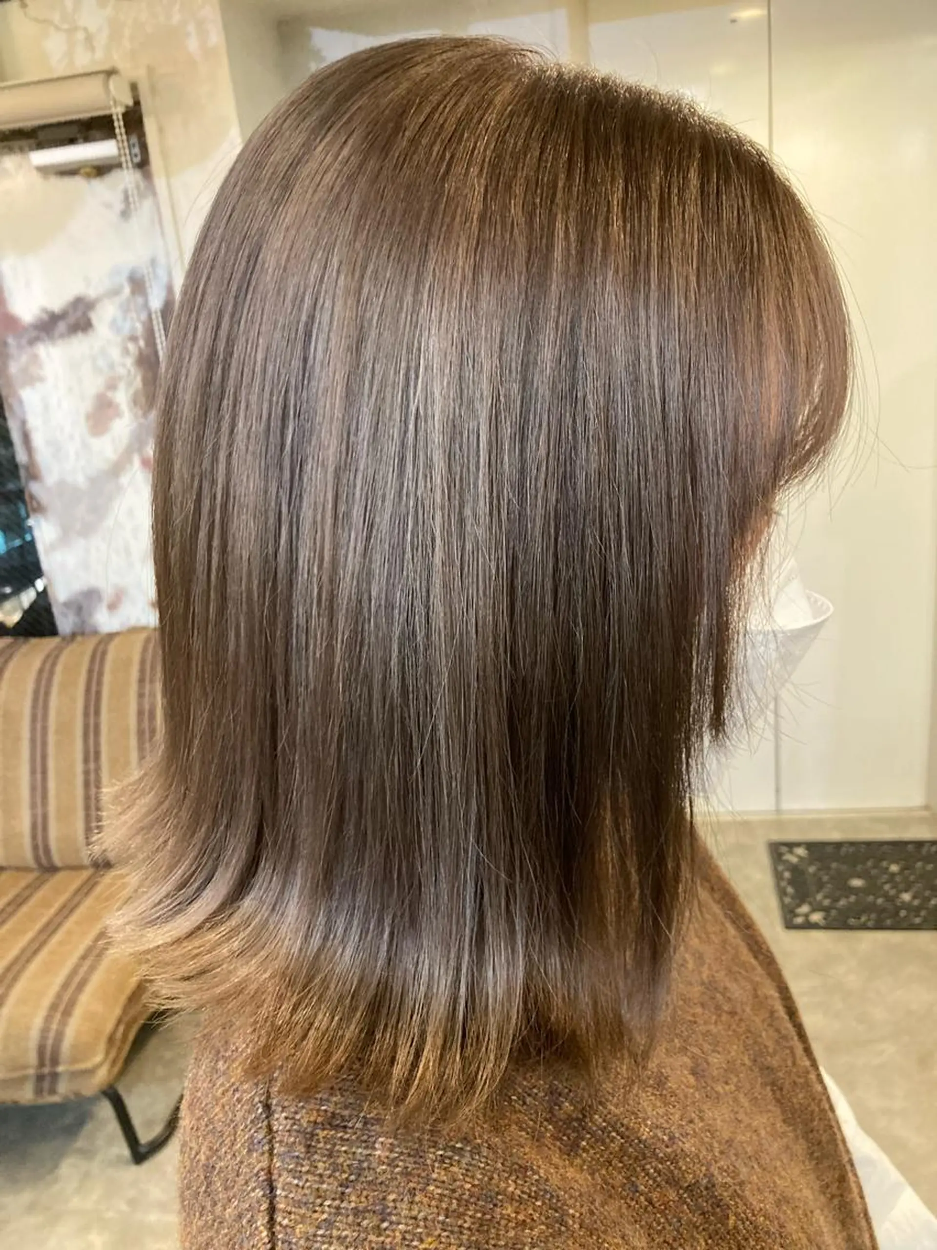 ミディアム ヘアカラー 田中 健太郎のヘアスタイル