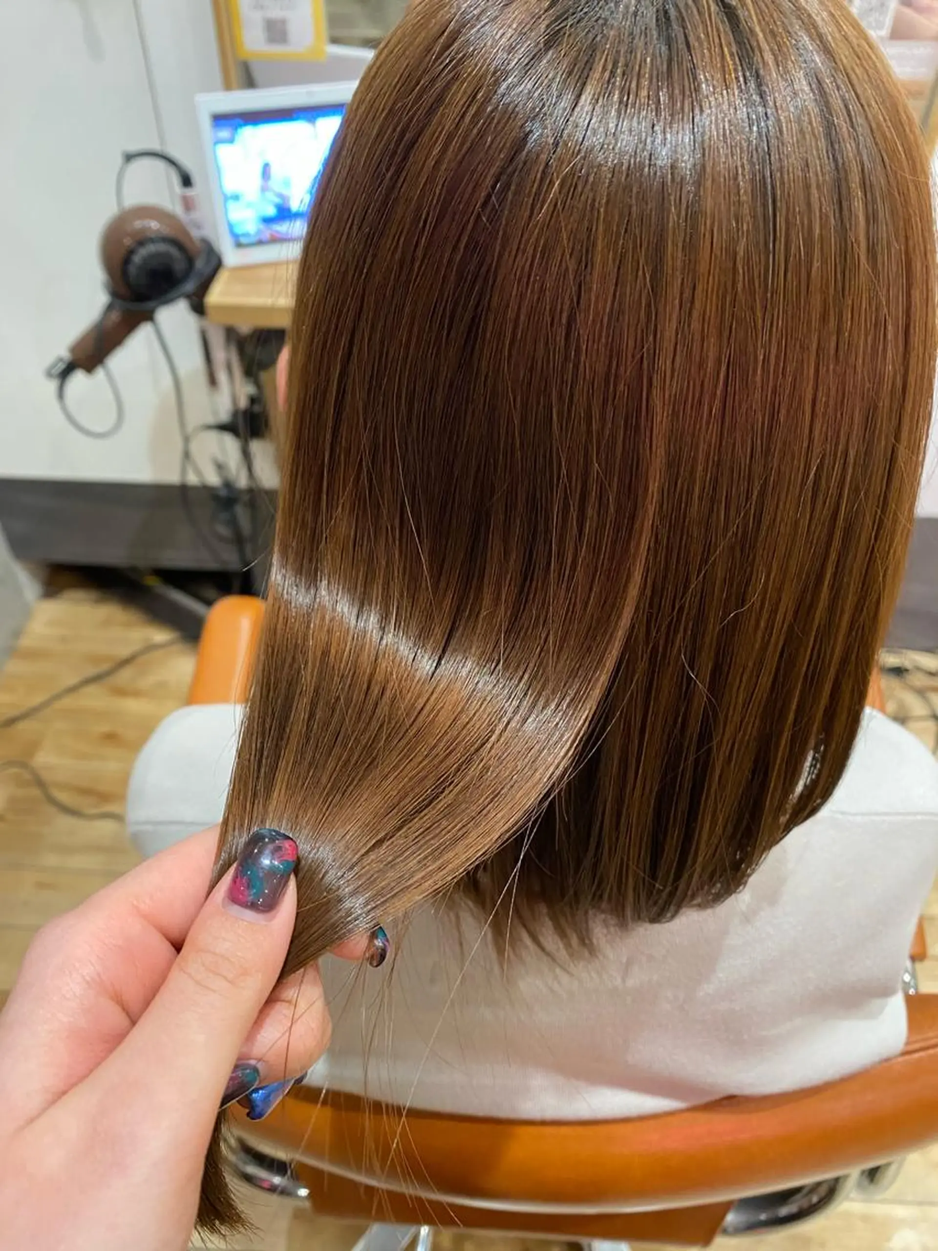 ミディアム カラー トリートメント トリートメント ｱｵﾇﾏﾐﾕ☁️ /ボブ/ハイトーン/のヘアスタイル