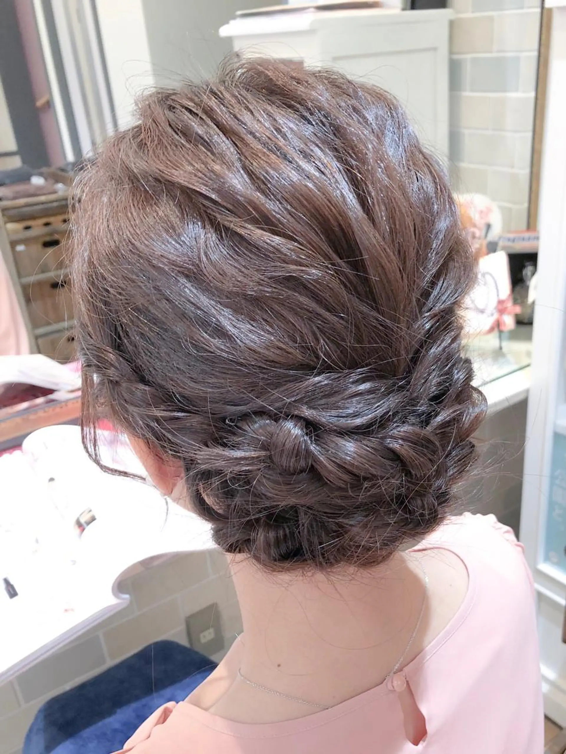 セミロング ヘアアレンジ un 溝の口 伊豆本のマツエク・マツパデザイン