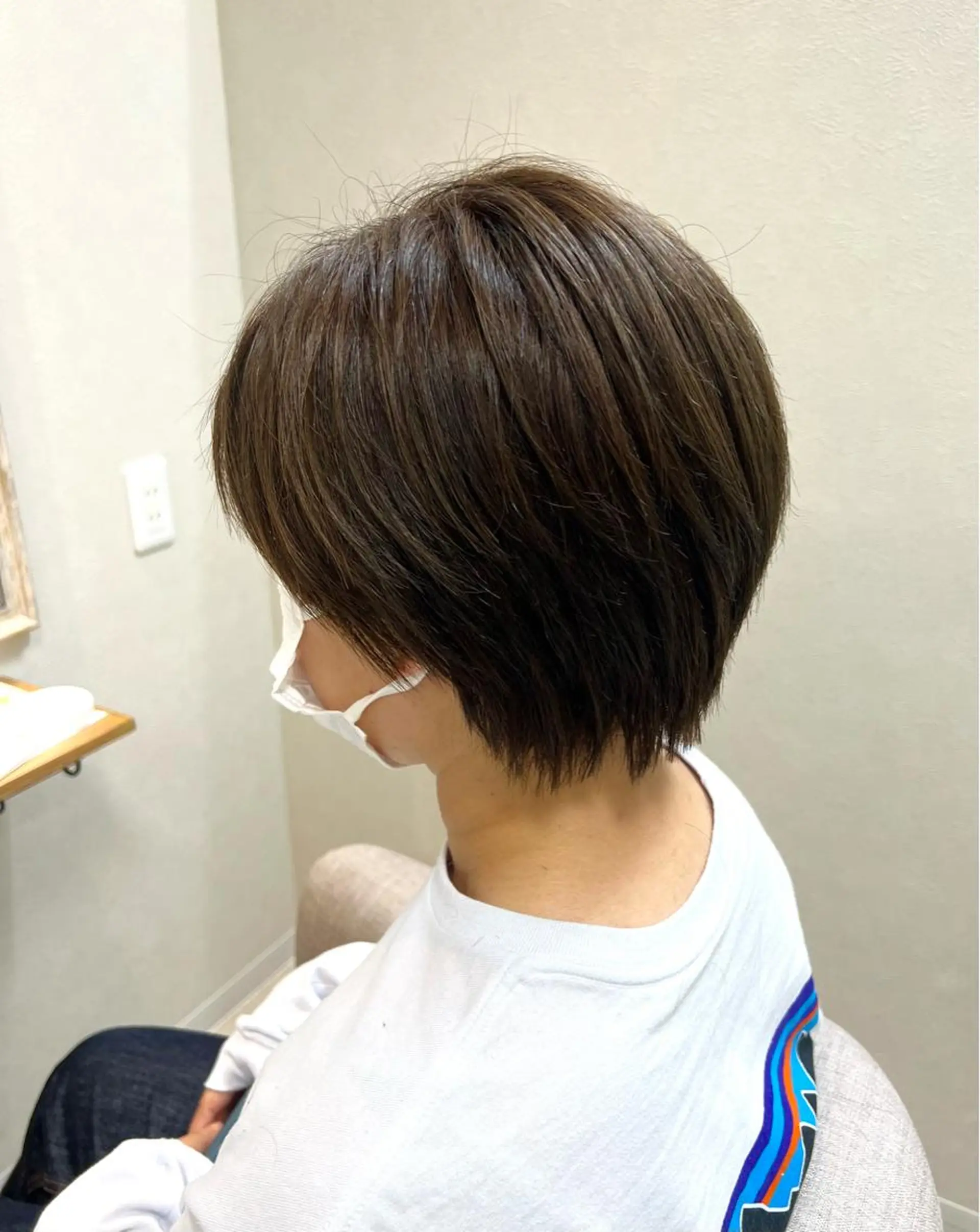 ショート アッシュ カット ヘアカラー ショート/白髪ぼかし 君和田若菜のヘアスタイル