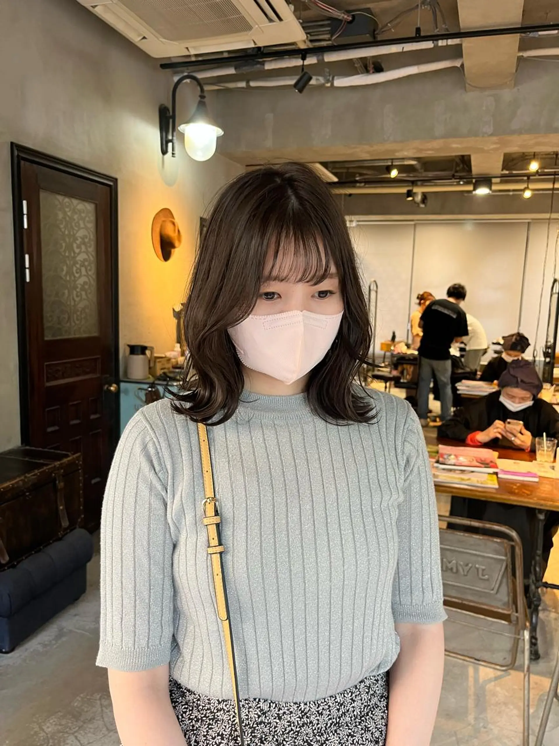 ミディアム カラー くびれヘア 韓国風ヘア レイヤーカット カット ヘアカラー トリートメント ✨メンズスタイル✨ Daiのヘアスタイル