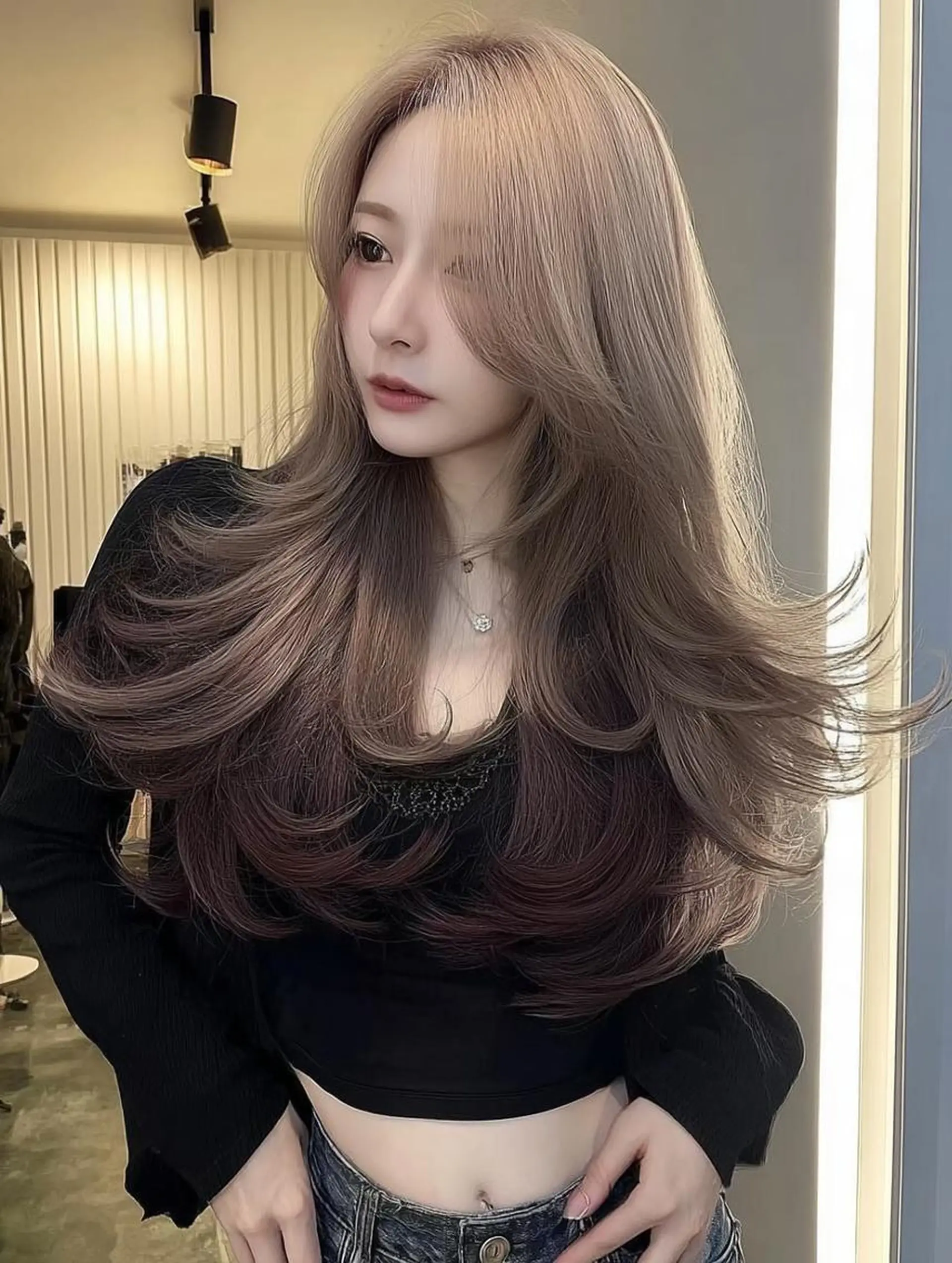 ロング ボブ 髪質改善 韓国風ヘア レイヤーカット ロング カット ヘアカラー トリートメント 🌈村松滉太髪質改善 レイヤーカット🌈のヘアスタイル