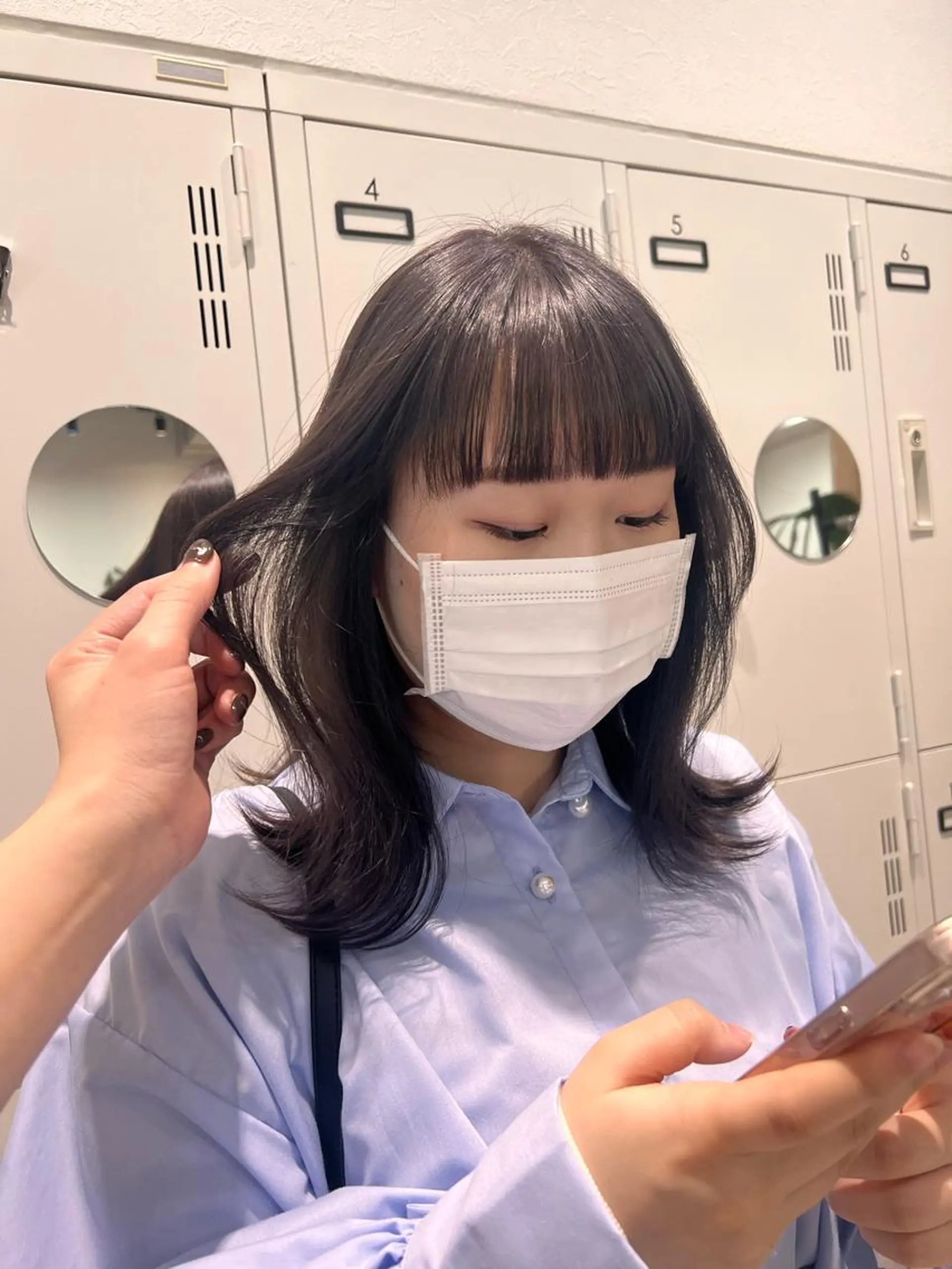 カラー 透明感カラー ダークグレー ラベンダーカラー ラベンダーグレー ヘアカラー 透明感カラー/ボブ / MARIE🍇のヘアスタイル