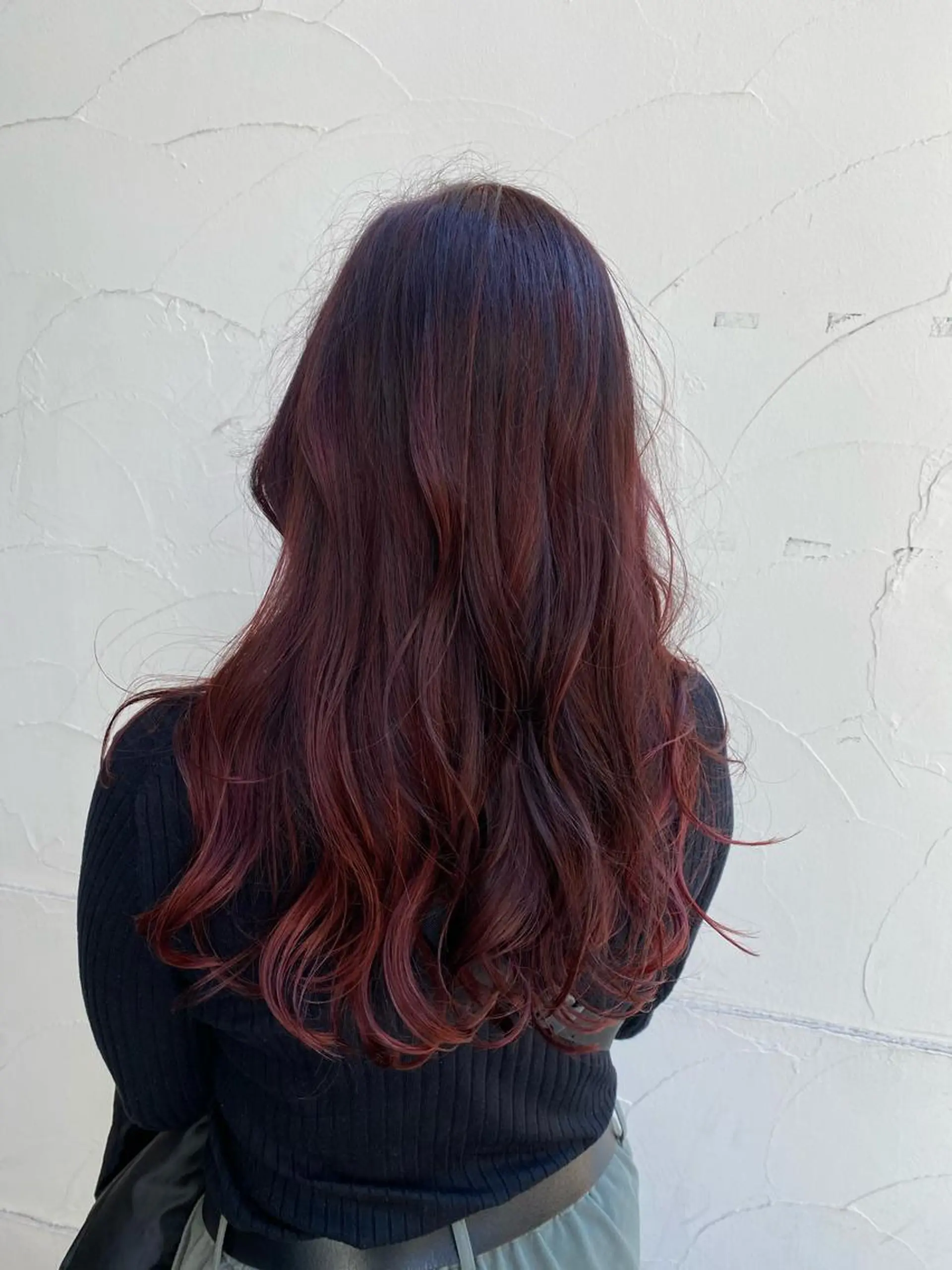 ロング カラー カット ヘアカラー 三代 ゆりあのヘアスタイル