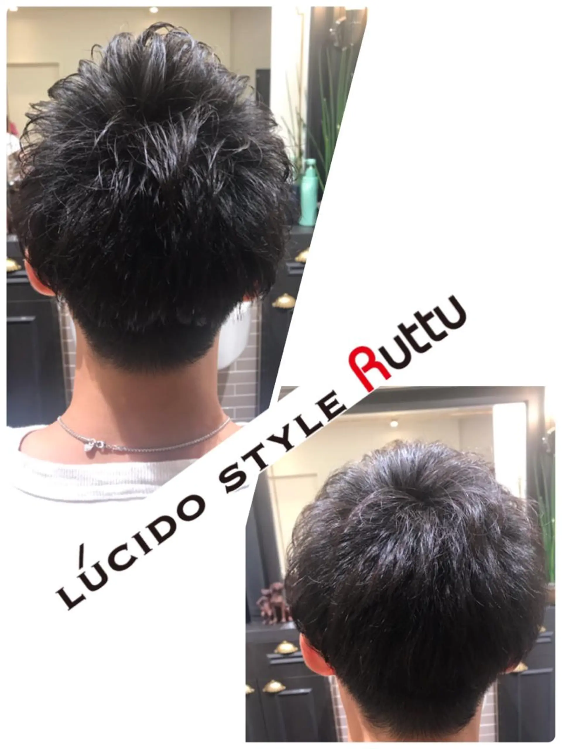 ショート パーマ アザマ　ヤスカツ _rosso 川口のヘアスタイル