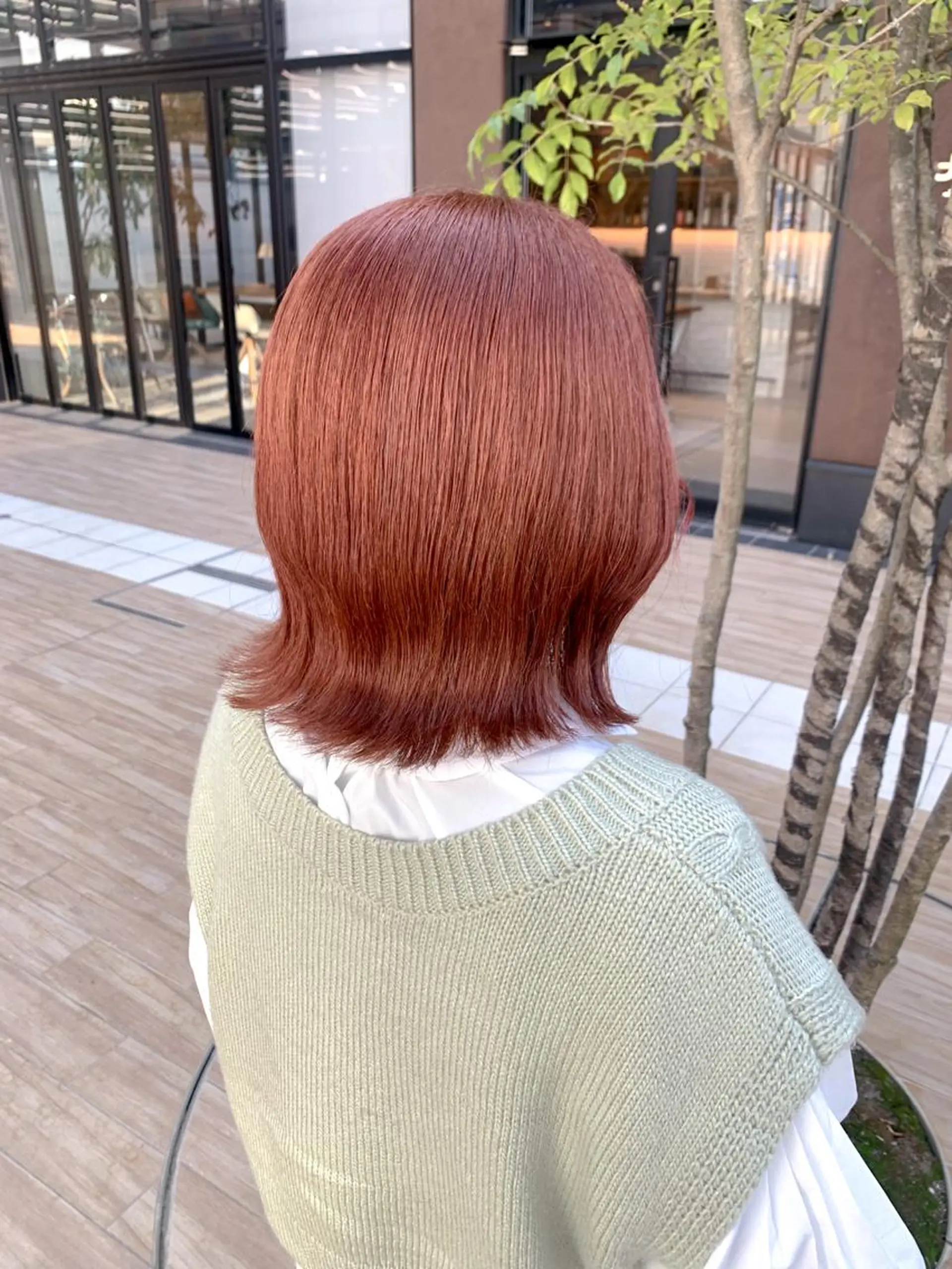 ミディアム カラー ヘアアレンジ ブリーチ カット ヘアカラー トリートメント yuka .のヘアスタイル