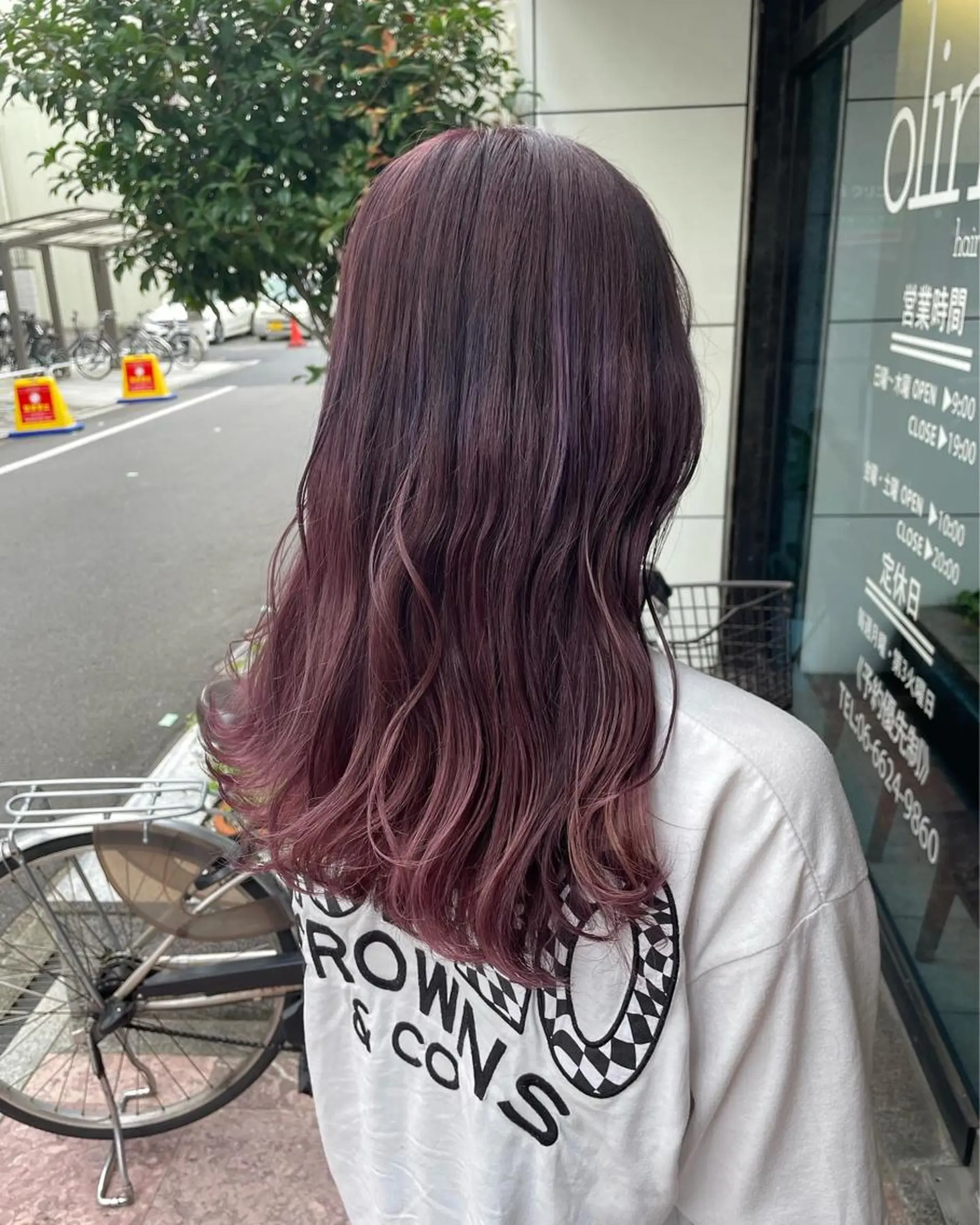 ロング カラー ピンクカラー パープルカラー ACTION心斎橋店 Lisaのヘアスタイル