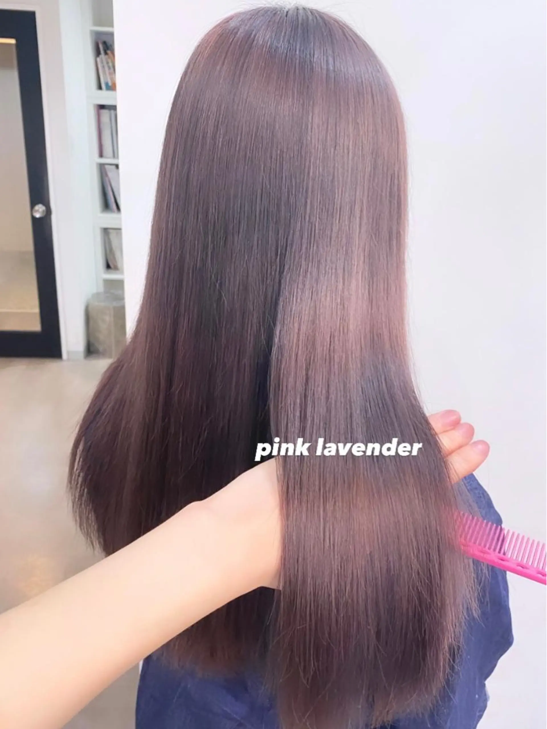 ロング カラー ブリーチ ラベンダーカラー ピンクカラー ピンクラベンダー 名古屋/髪質改善 /ミサトのヘアスタイル