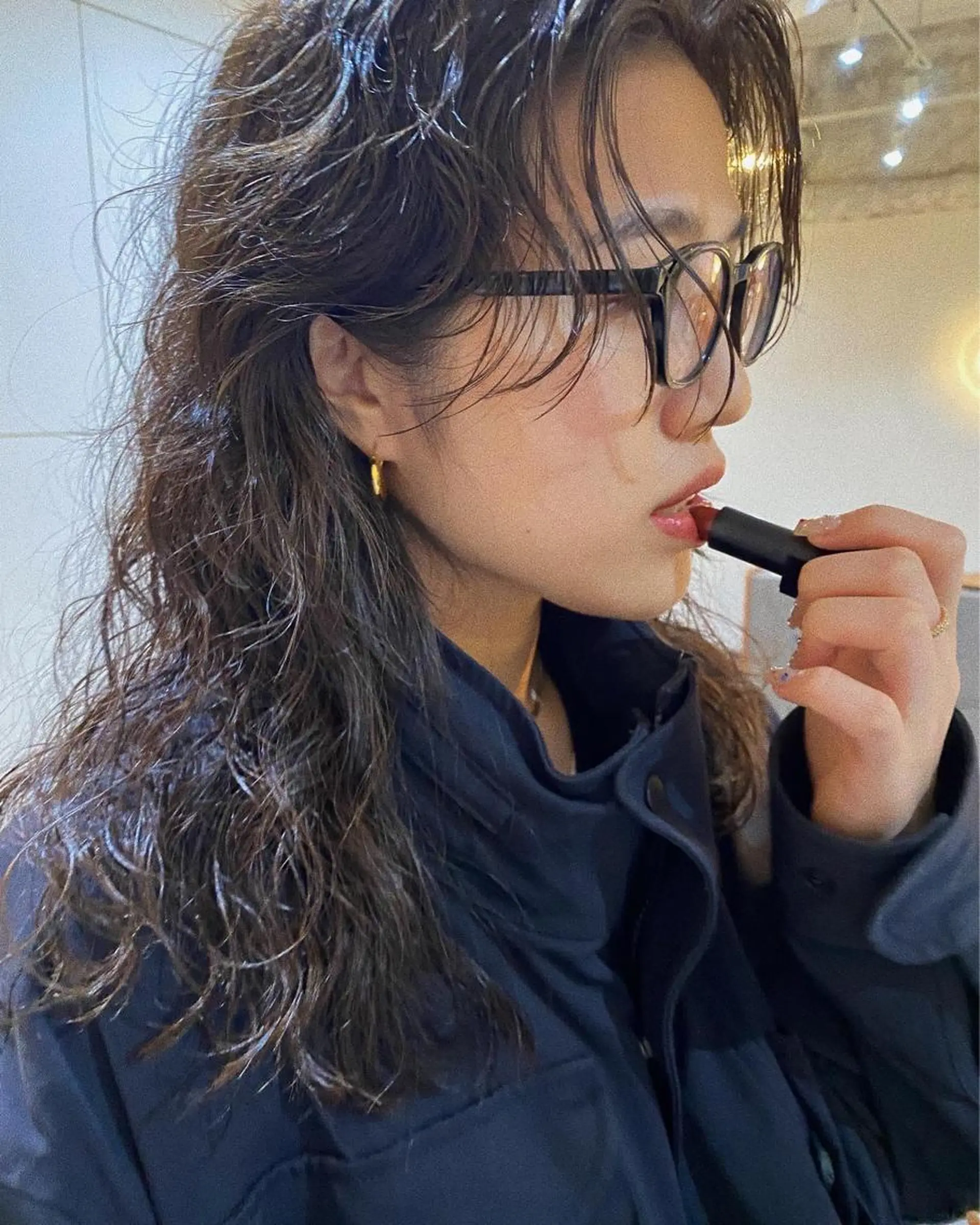 ミディアム カラー ミディアムパーマ ベージュカラー 透明感カラー カット パーマ 砂原 ひよりのヘアスタイル