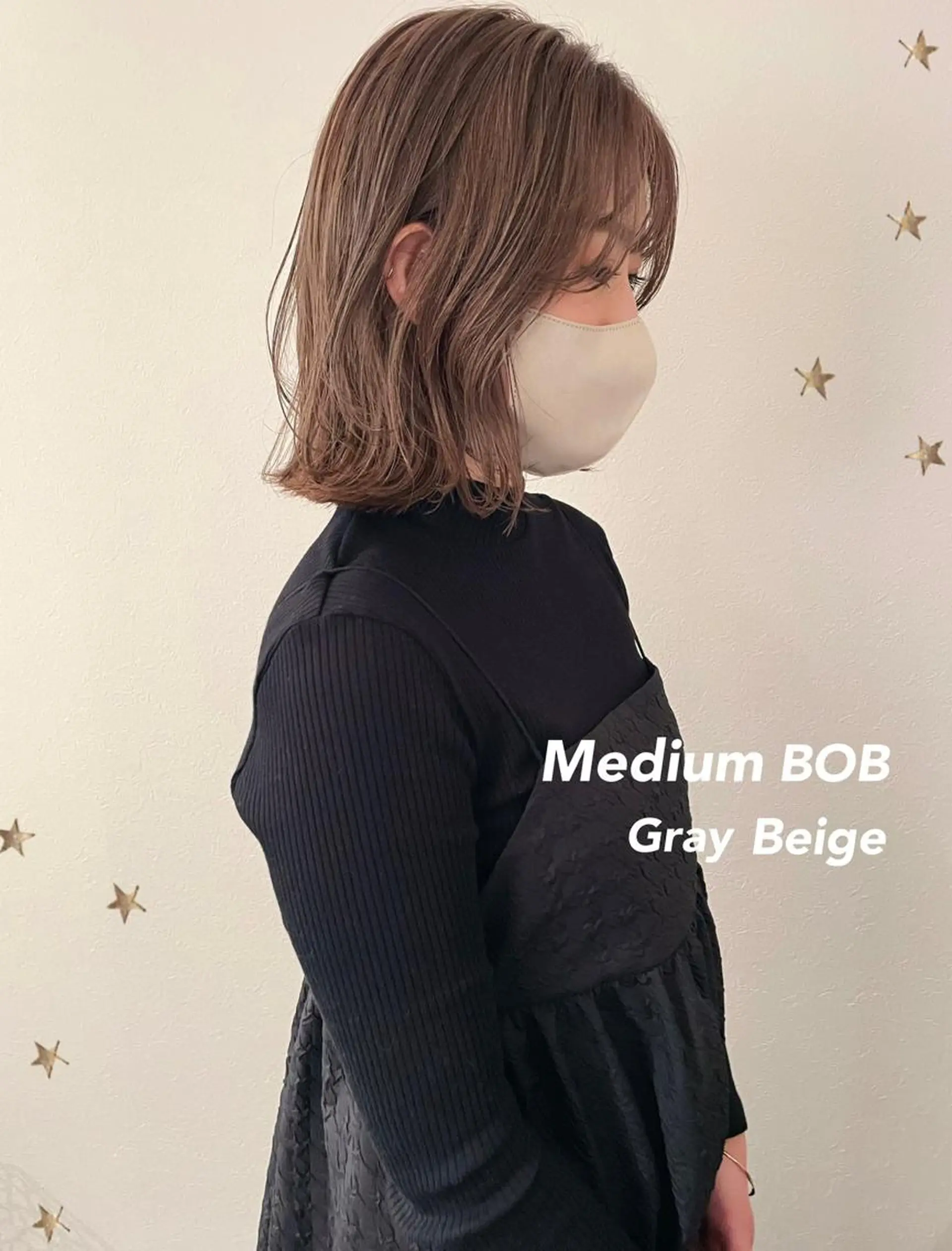 ミディアム カラー カット ヘアカラー 市川 千夏のヘアスタイル