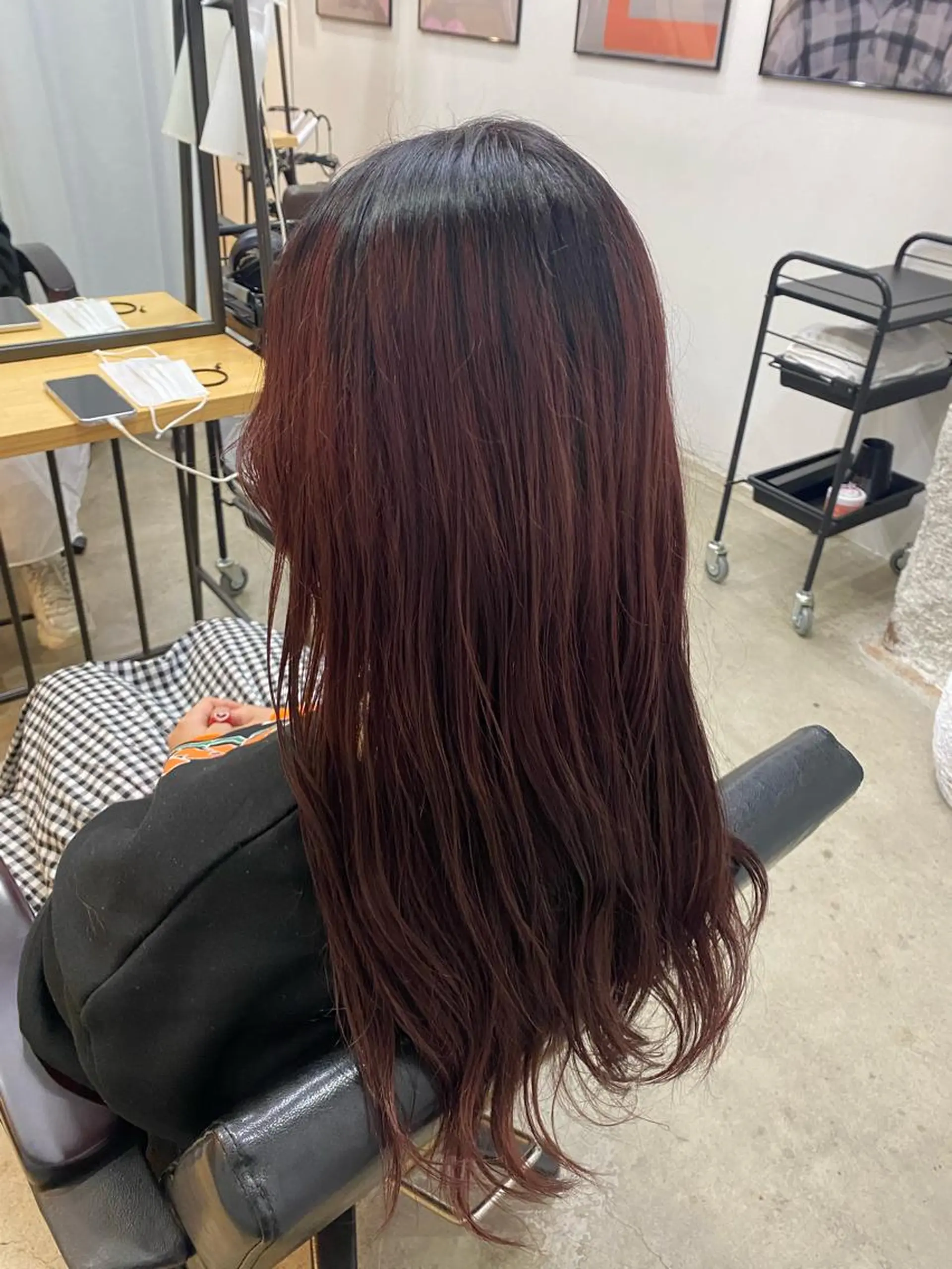 ロング カラー ブリーチ レッドカラー 暖色カラー/天神/ ヘイマサクラのヘアスタイル