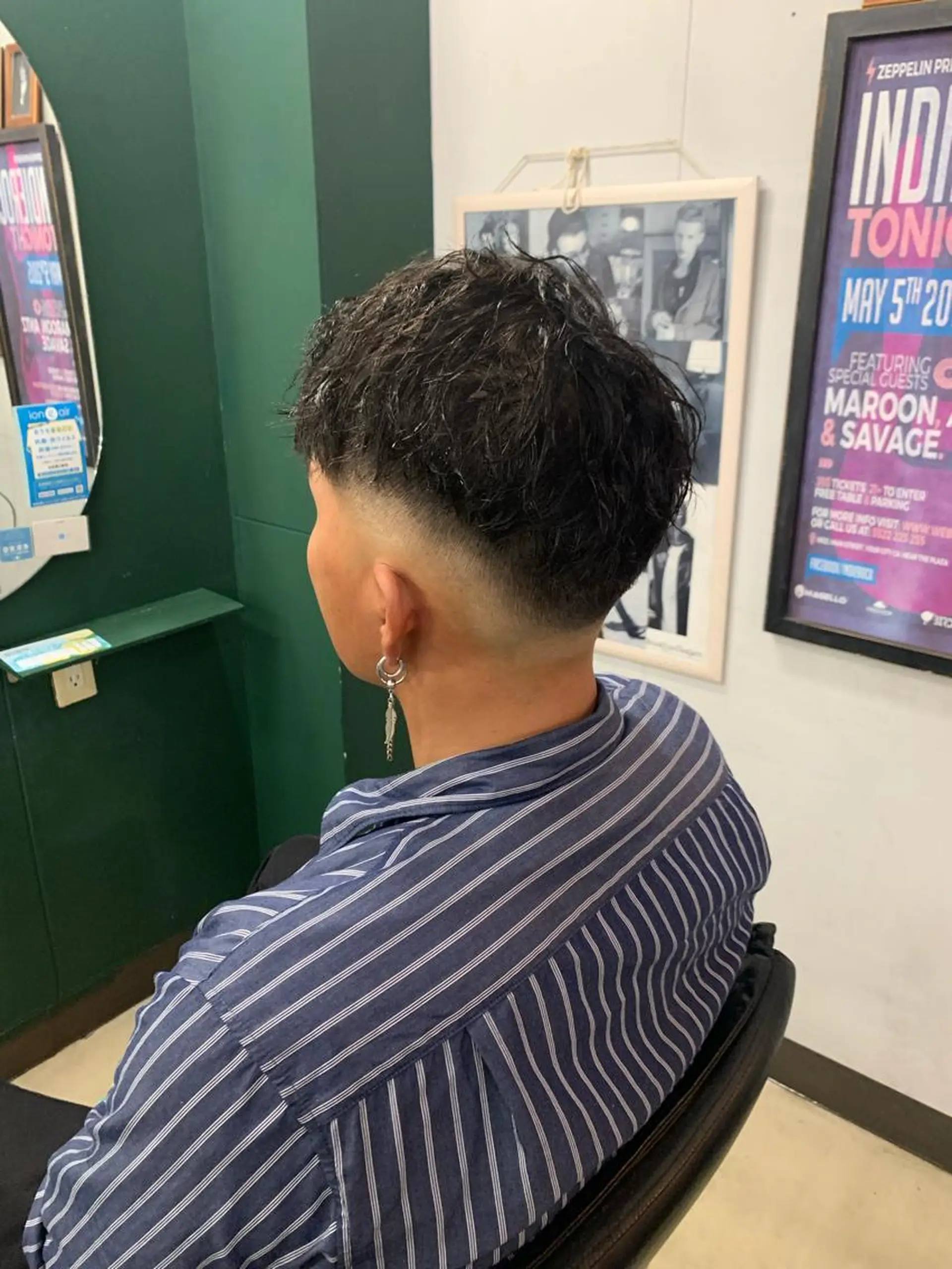 ショート メンズ フェードカット スキンフェード 月館 怜奈のヘアスタイル