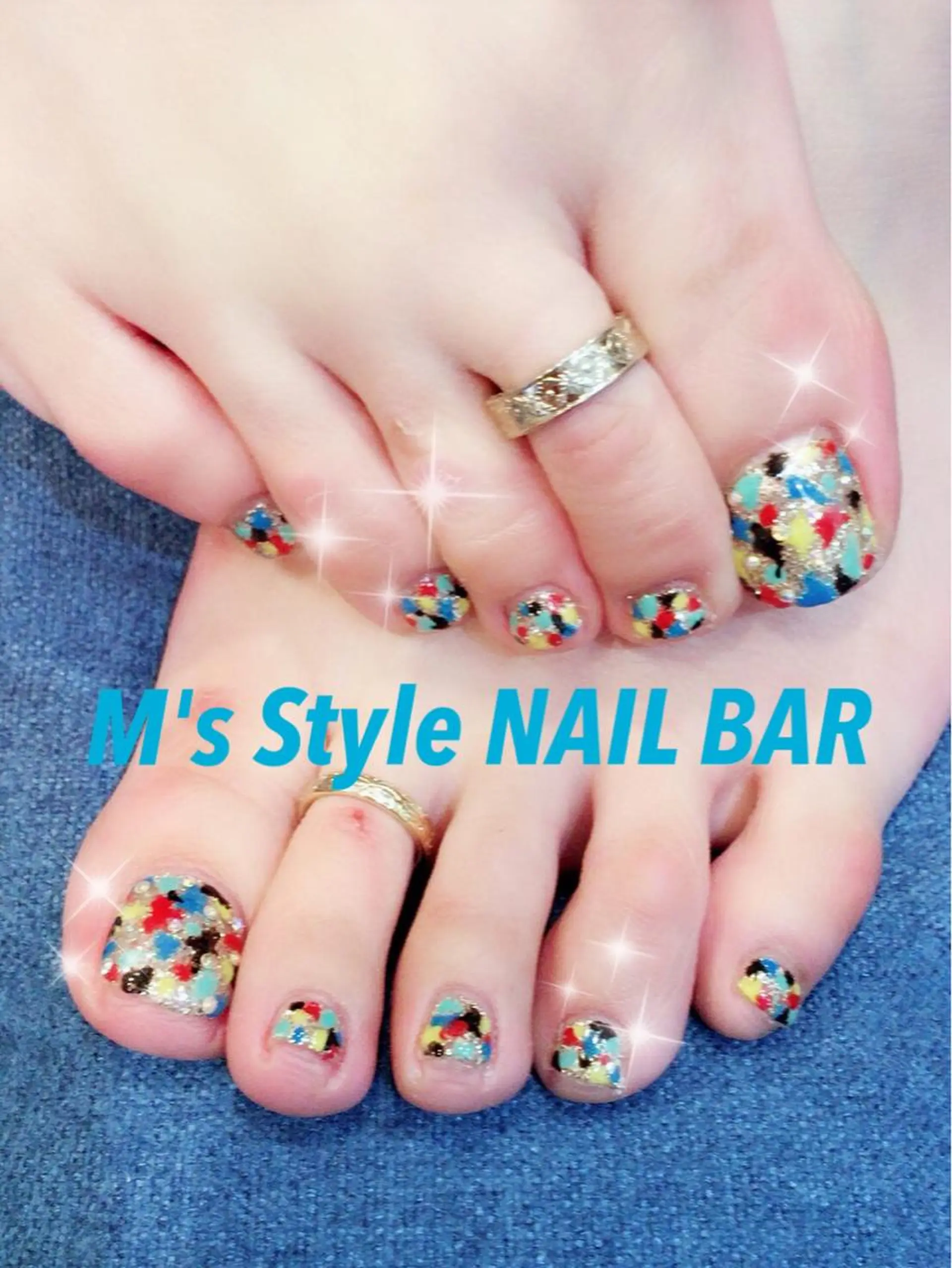 ネイル ゴールド ラメ(グリッター) 持ち込み フットネイル M's Style NAIL BARのネイルデザイン
