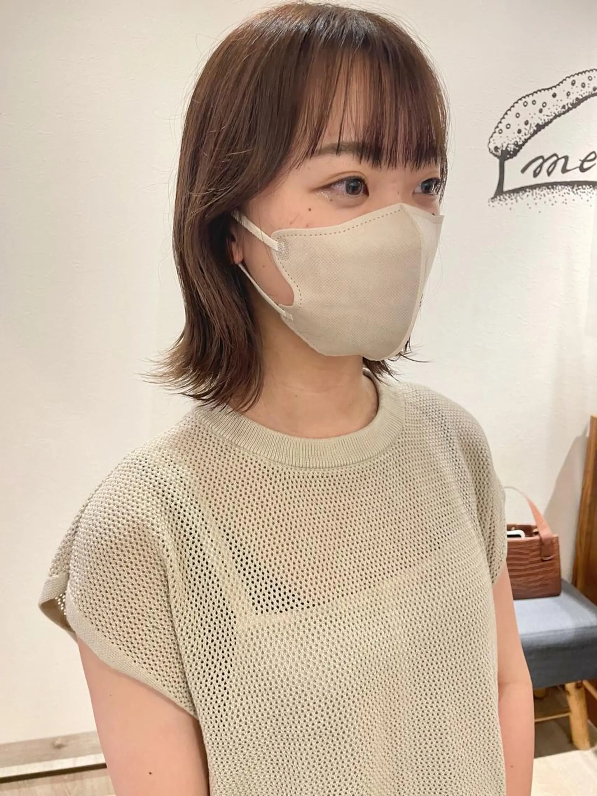 ミディアム カラー アディクシーカラー ベージュカラー ブリーチ 透明感カラー グレージュ 🩰オリーブ/ ベージュ松本咲花🩰のヘアスタイル