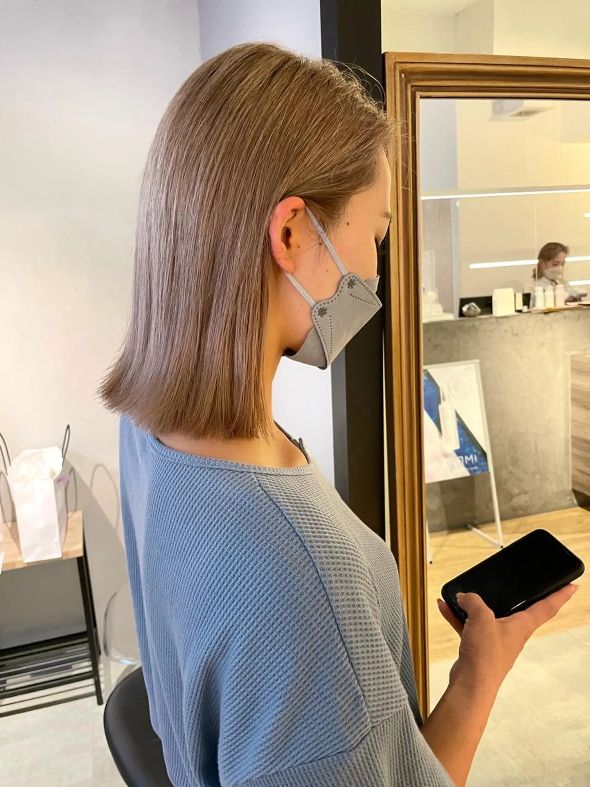 ショート カラー ボブ/パーマ 古家 佑真のヘアスタイル