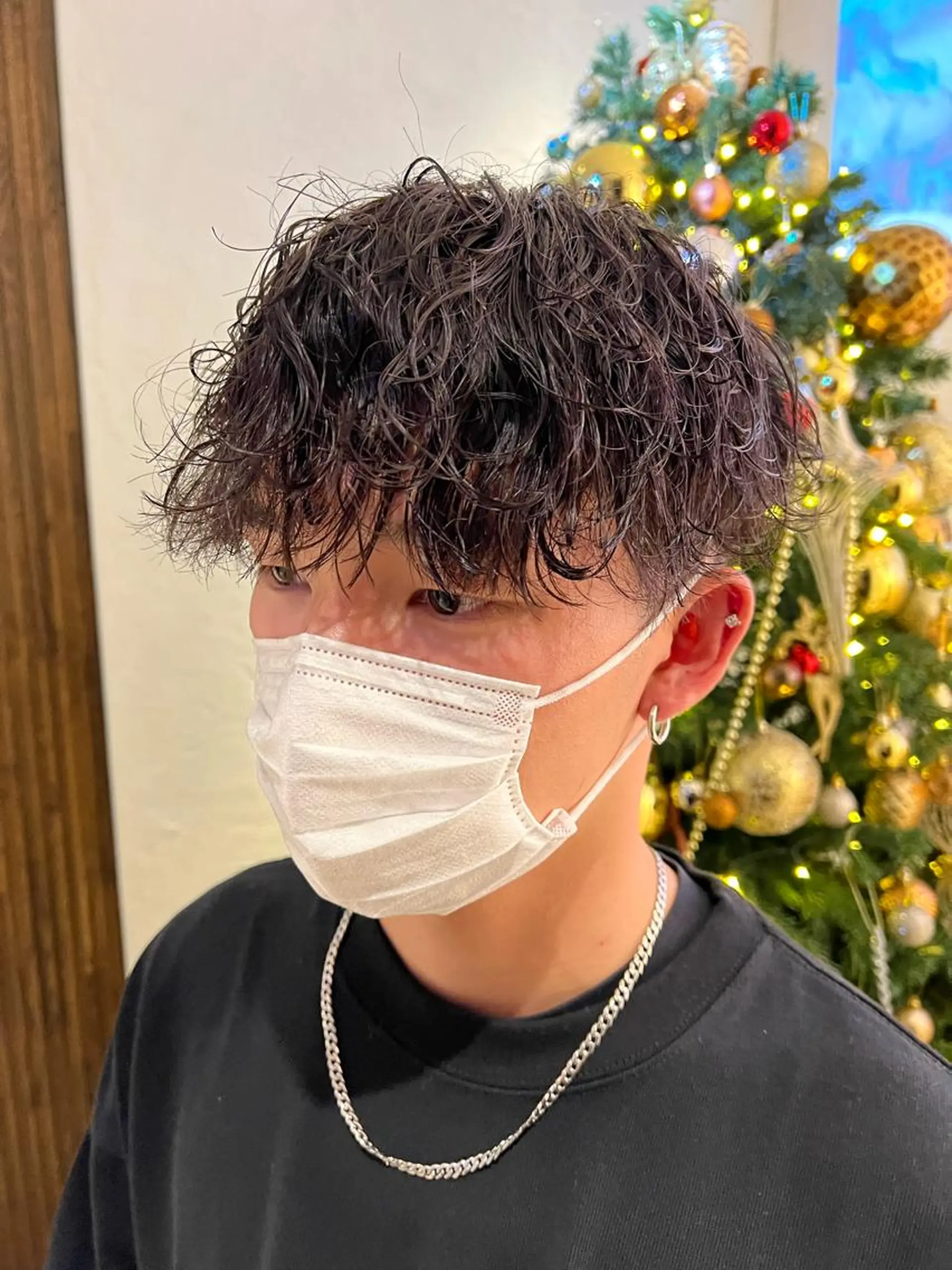 ショート パーマ メンズ カット パーマ トリートメント 波巻きスパイラルパー マ/シャドウパーマ駿のヘアスタイル