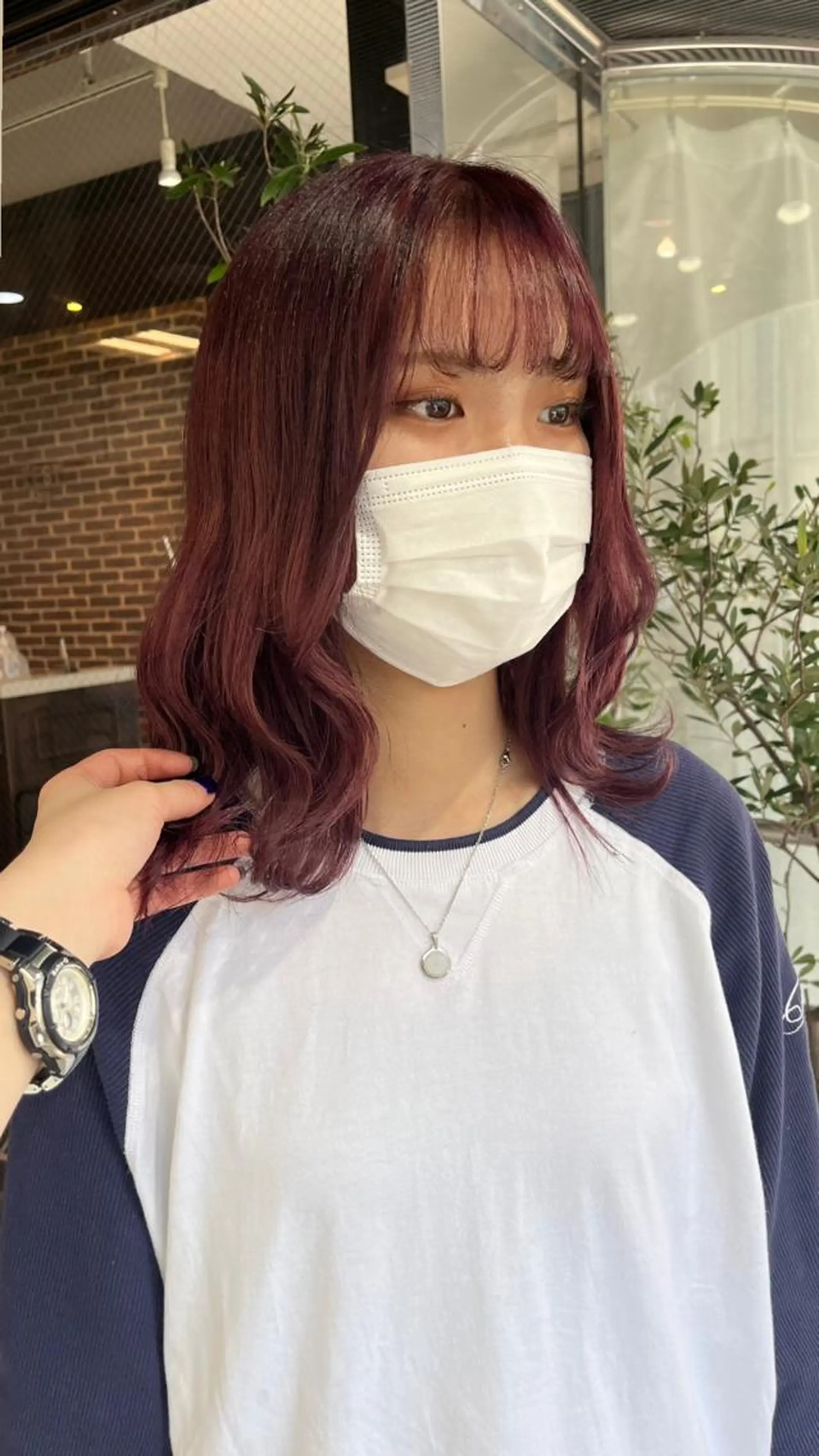 ロング カラー ベージュカラー 黒髪 ブリーチ ブルーカラー ブルーブラック 韓国レイヤー🇰🇷 🤍🎀honokaのヘアスタイル
