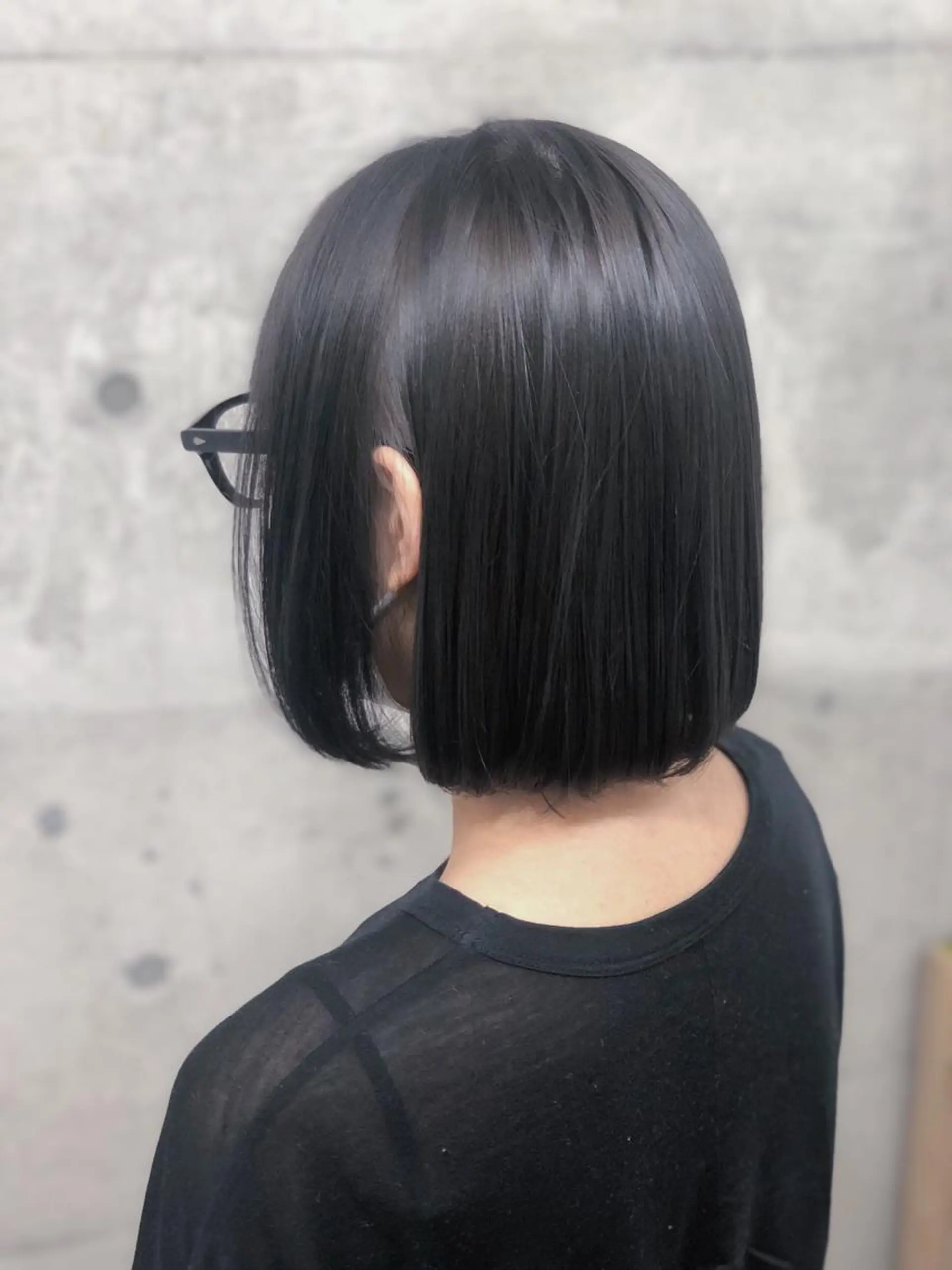 ショート ボブ オン眉 カット ヘアカラー トリートメント MeL 横浜/ ＭＩＨＯのヘアスタイル