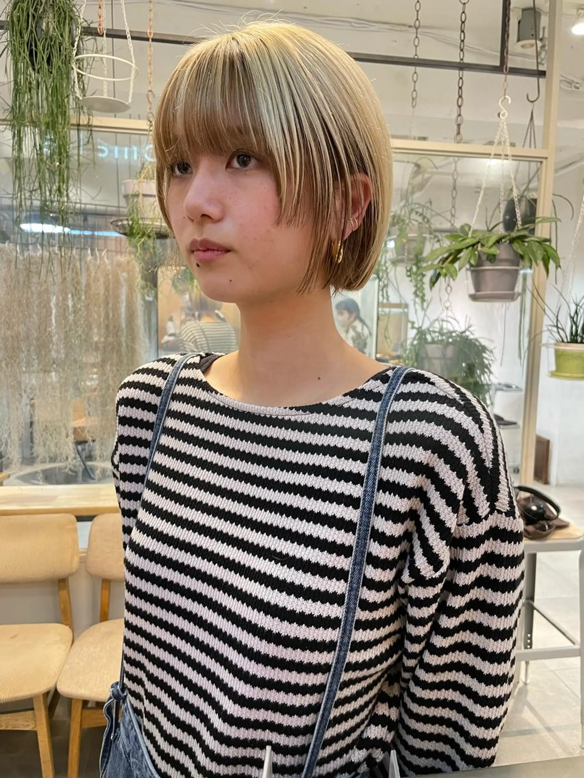 ミディアム カラー ヘアアレンジ 小顔レイヤー×コンパ クトボブ/林隆平のヘアスタイル