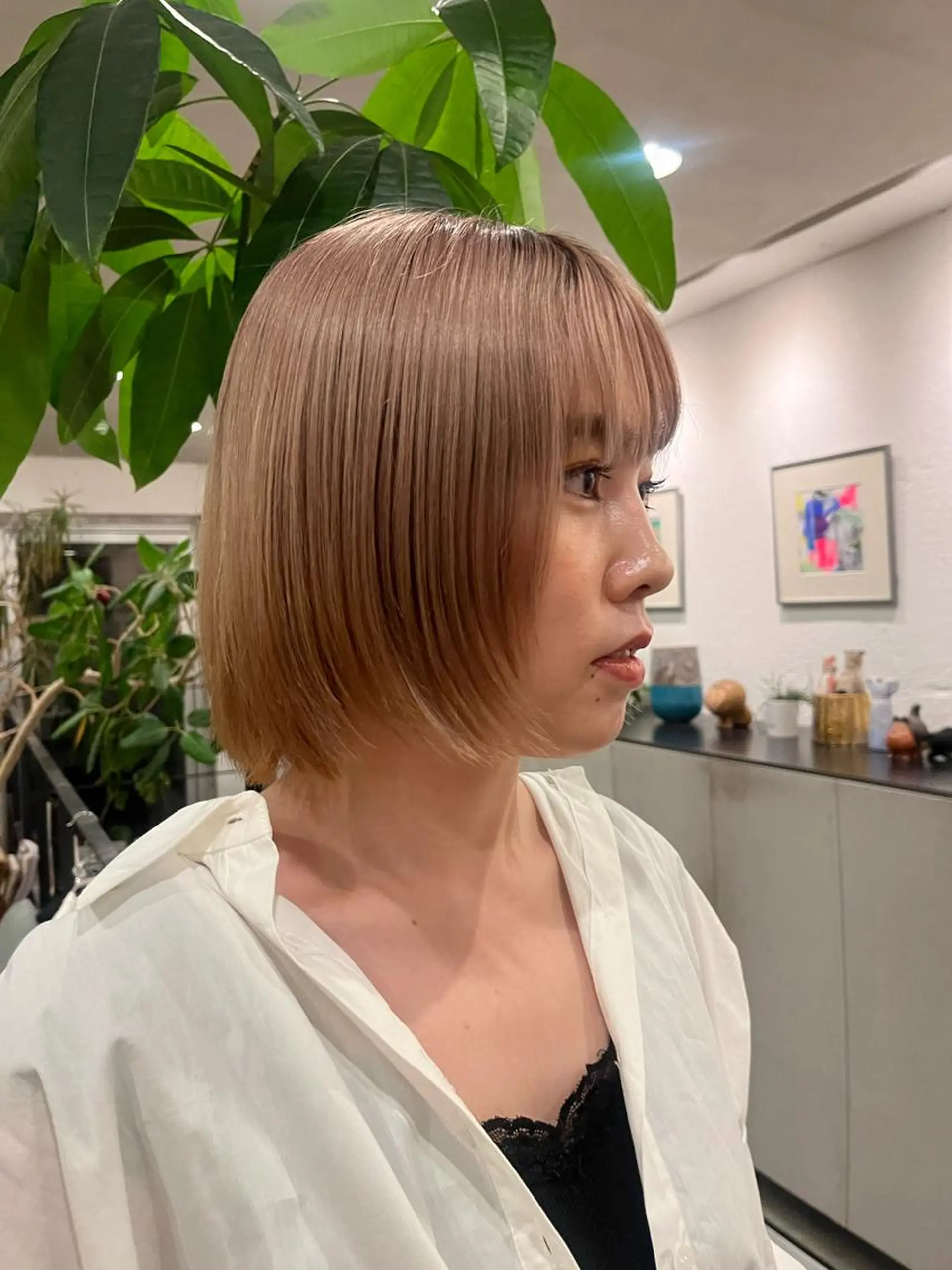 ショート カラー うる艶カラー/恵比寿 ベージュ/丸山陽平のヘアスタイル