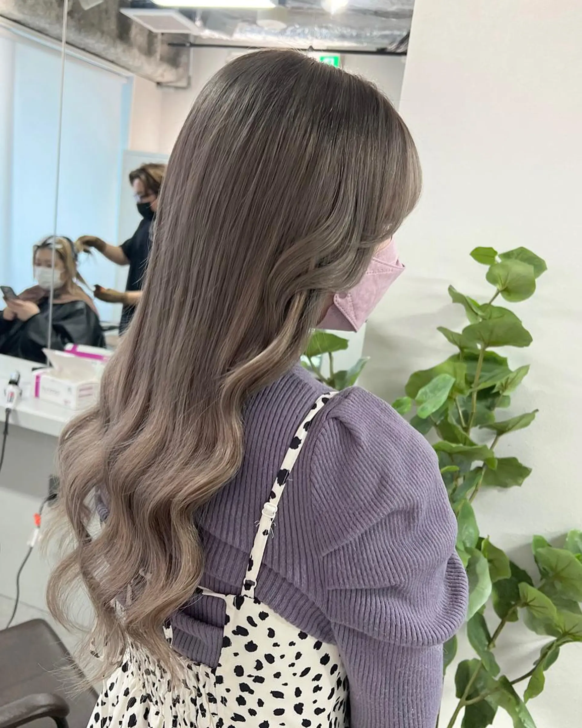 セミロング カラー グレージュ エクステ sio.nail&eyebrow salon shimokitazawa2号店所属・nailist mana𖤐´-のネイルデザイン