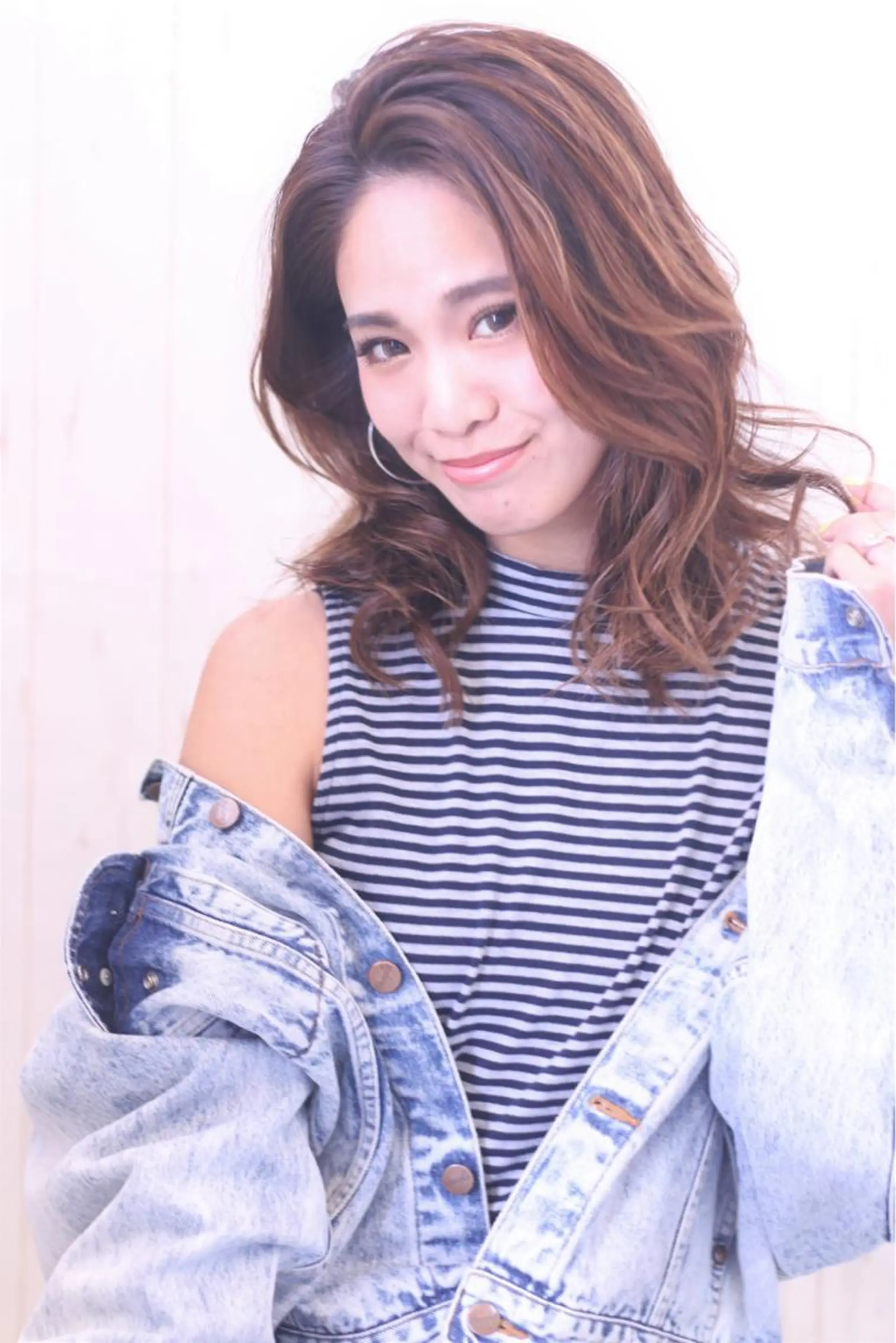 ロング カラー パーマ ヘアアレンジ キッズ Saffyハリウッド トリートメント◎のヘアスタイル