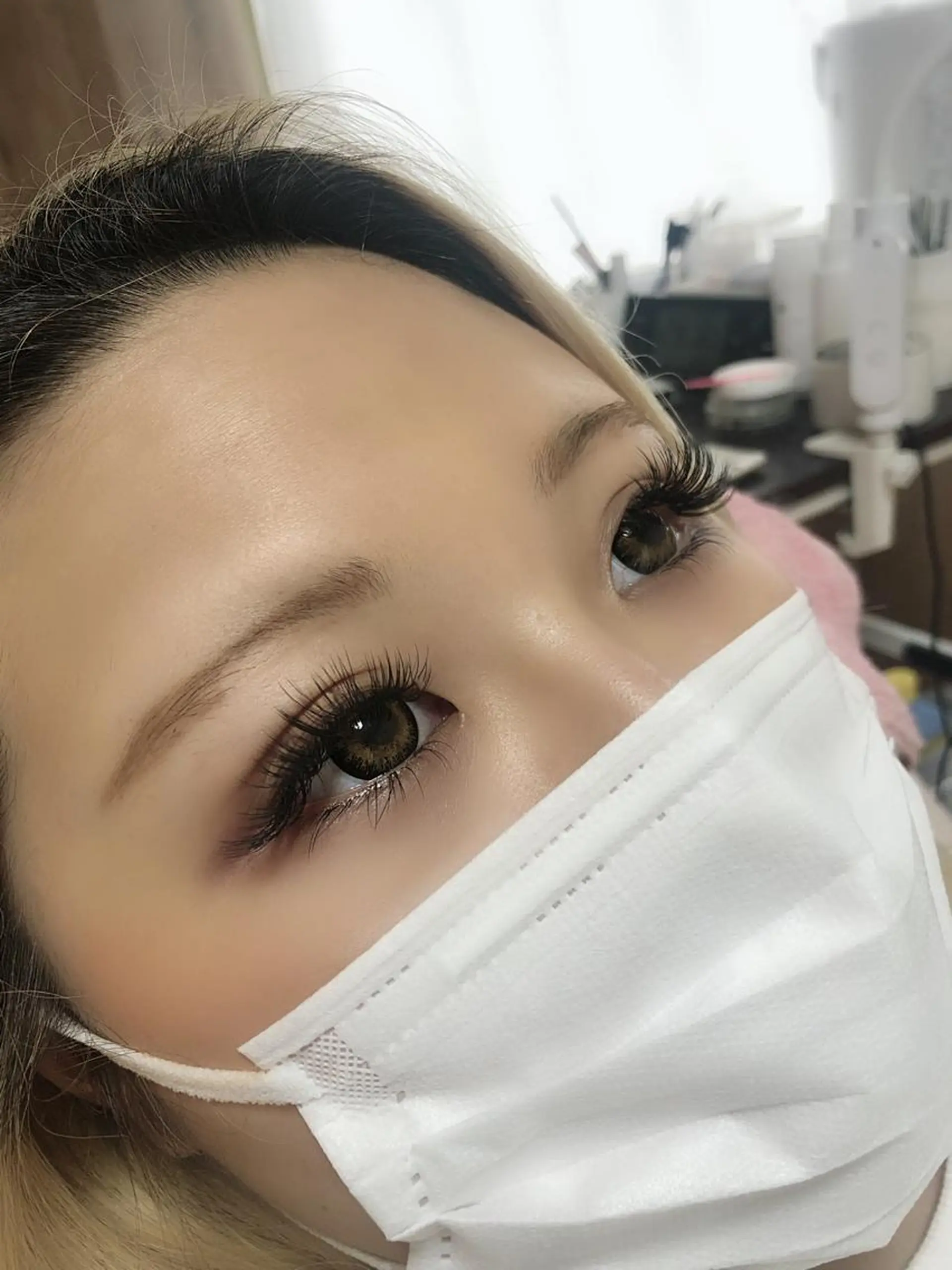 カラー パーマ マツエク・マツパ バインドロック 目尻長め 伊藤名紬 マツエク専門のマツエク・マツパデザイン