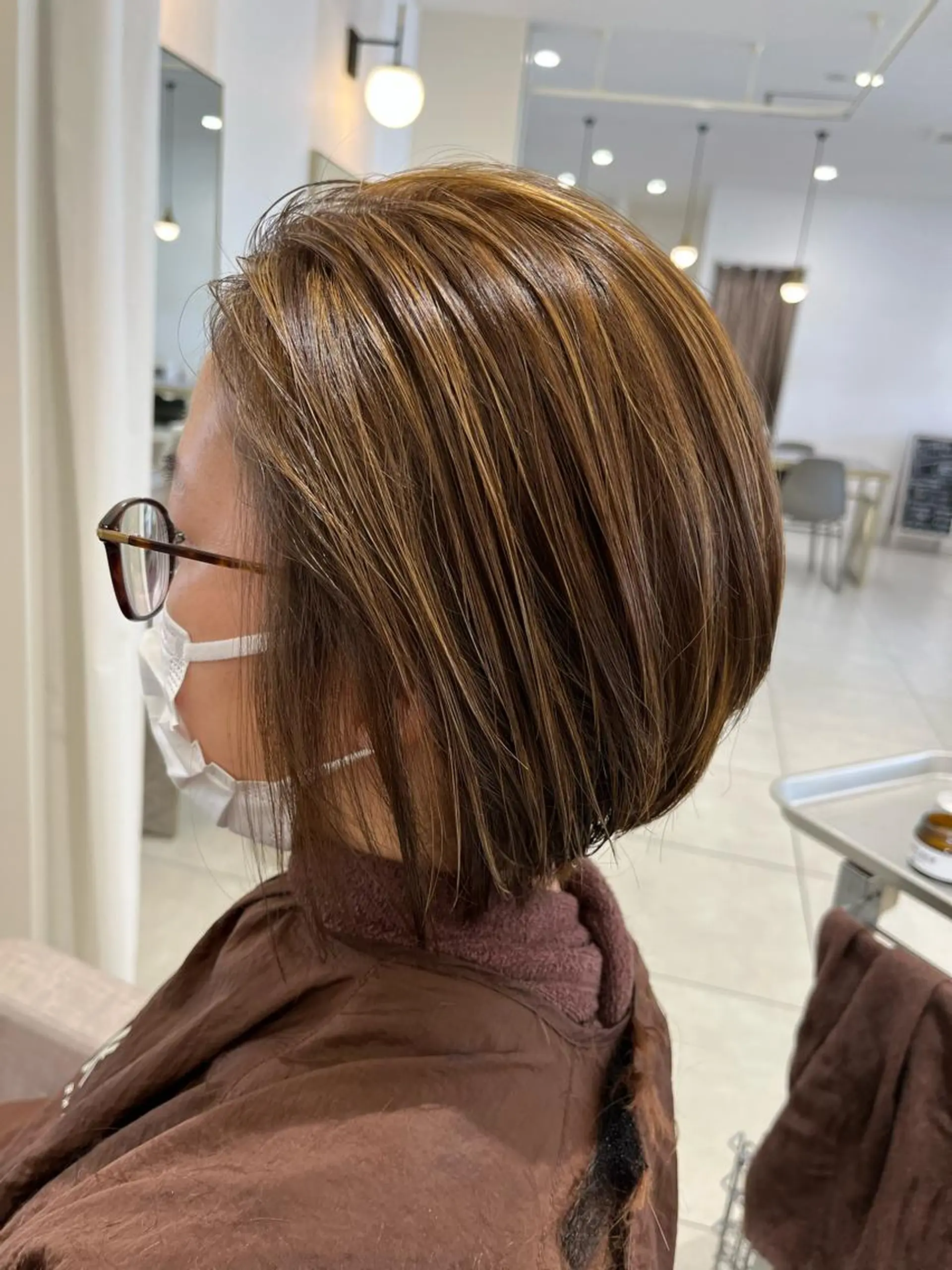 ショート カラー ハイライトカラー ハイライト ヘアカラー 井澤 和花のヘアスタイル