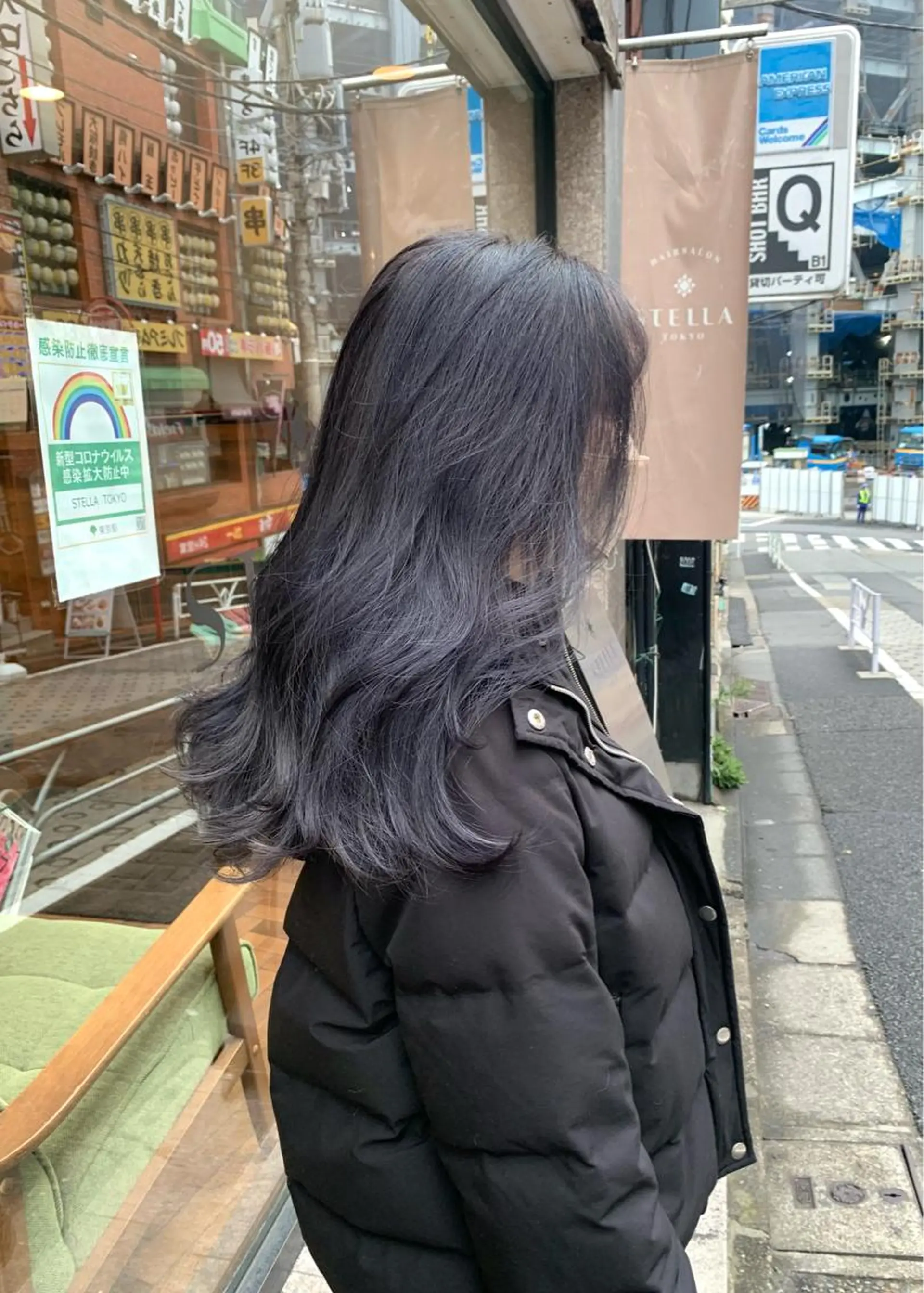 セミロング カラー ブルーカラー ブルーラベンダー ラベンダーカラー 矢野 晃平のヘアスタイル