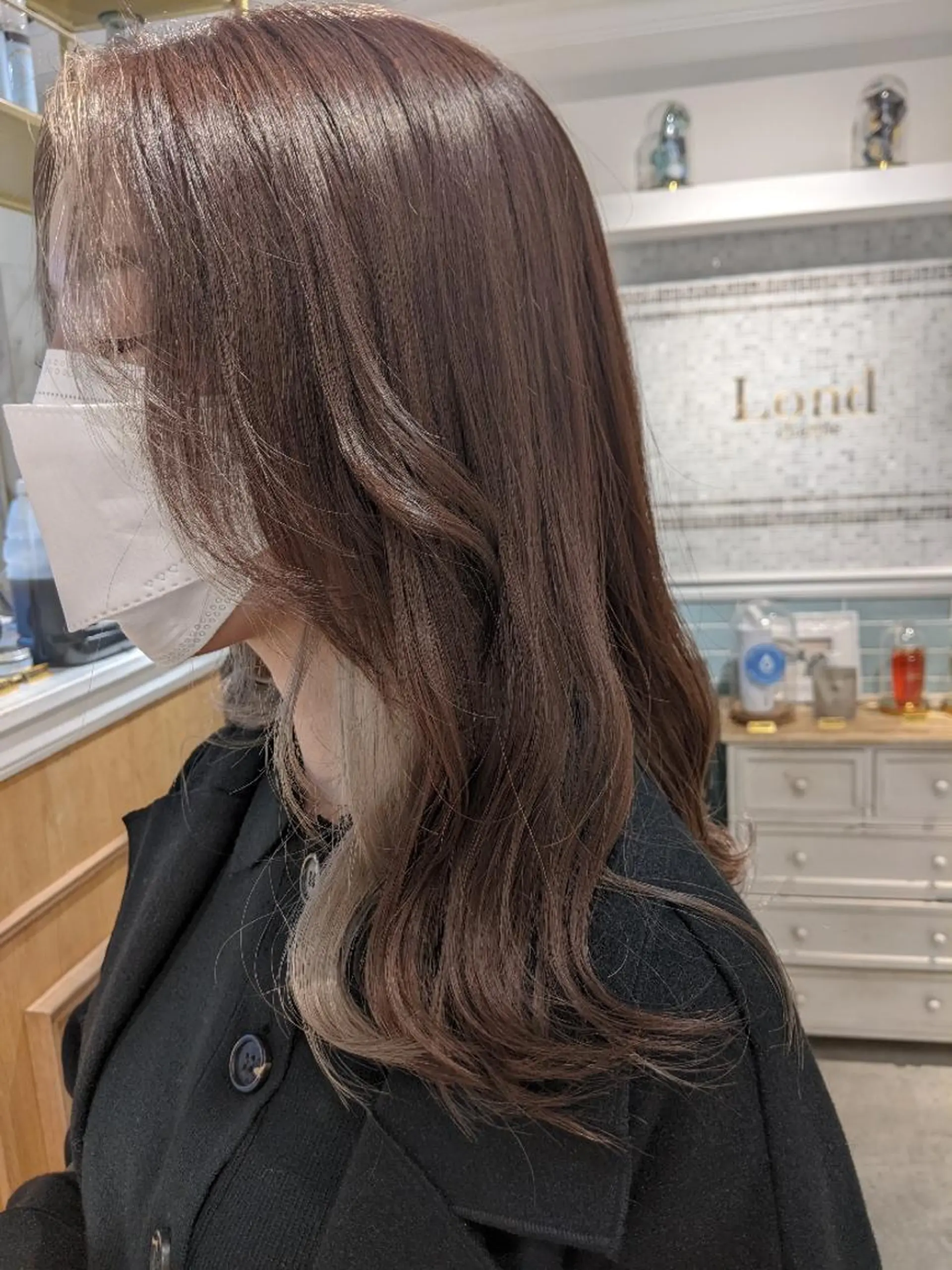 セミロング ヘアカラー トリートメント 縮毛矯正/レイヤー 💎やまもとちひろのヘアスタイル