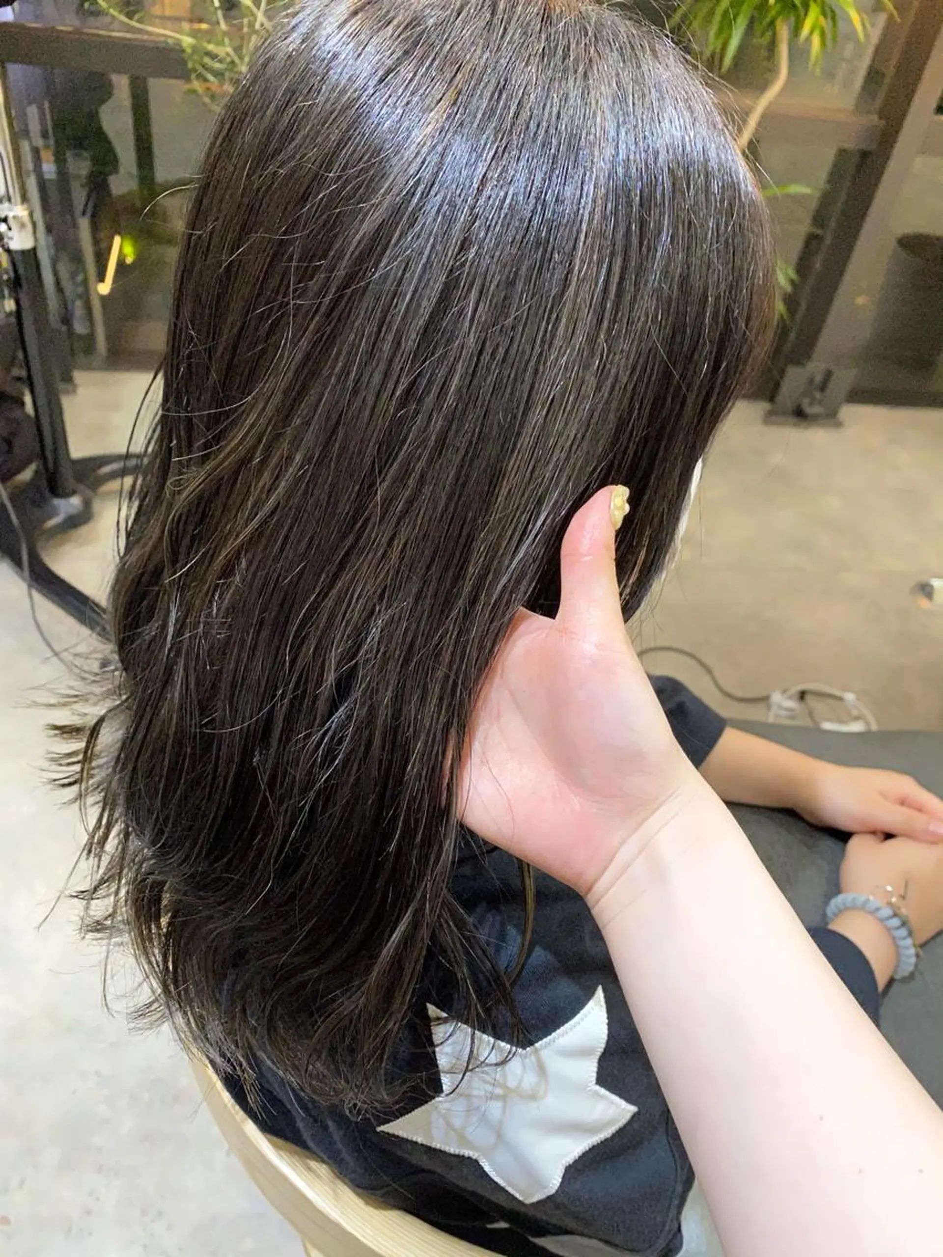 ミディアム カラー ヘアアレンジ ハイライトカラー ハイライト ボブ /ニュアンス/ satomi🧸💖のヘアスタイル